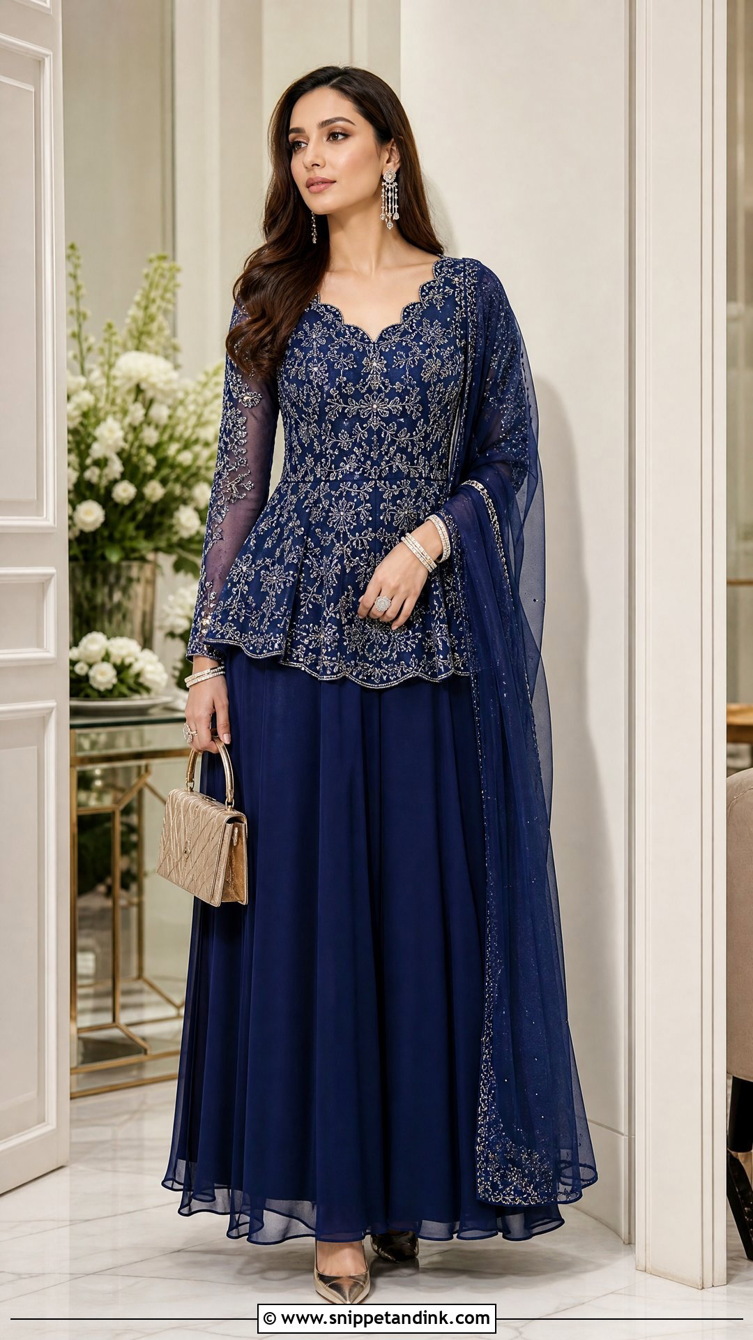Peplum Traditional Gown - Snippet and Ink - 20 Traditional Gown Ideas