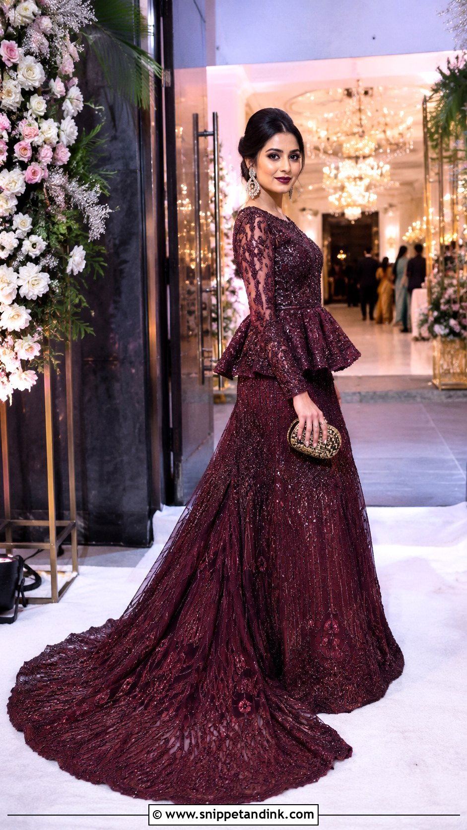 Peplum Trail Gown - Snippet and Ink - 20 Latest Gown Designs Indian Wedding