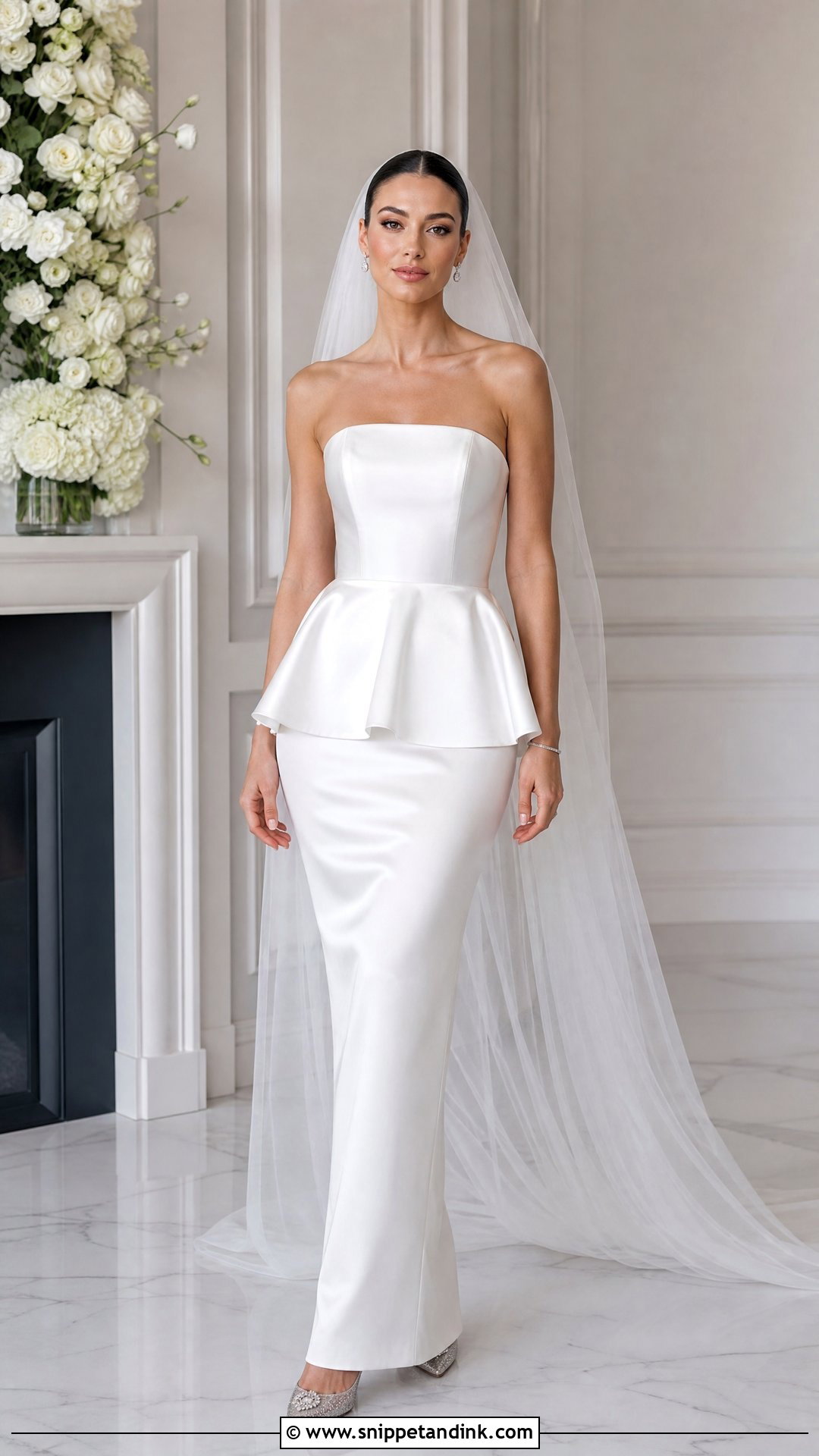 Peplum Two Piece Wedding Dress - Snippet and Ink - 20 Two Part Wedding Dress Ideas