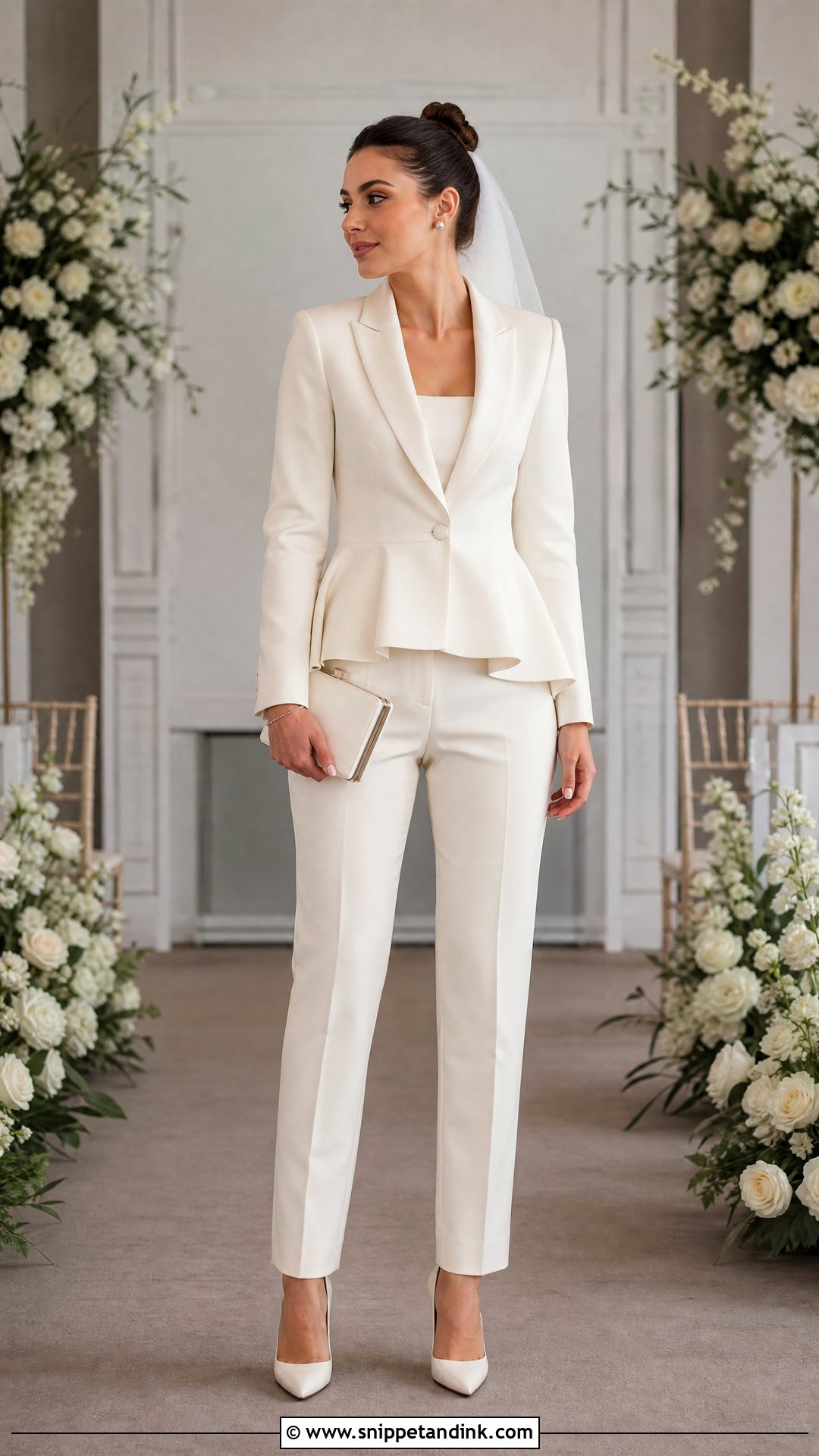 Peplum Wedding Suit - Snippet and Ink - 20 Wedding Suit for Bride Ideas