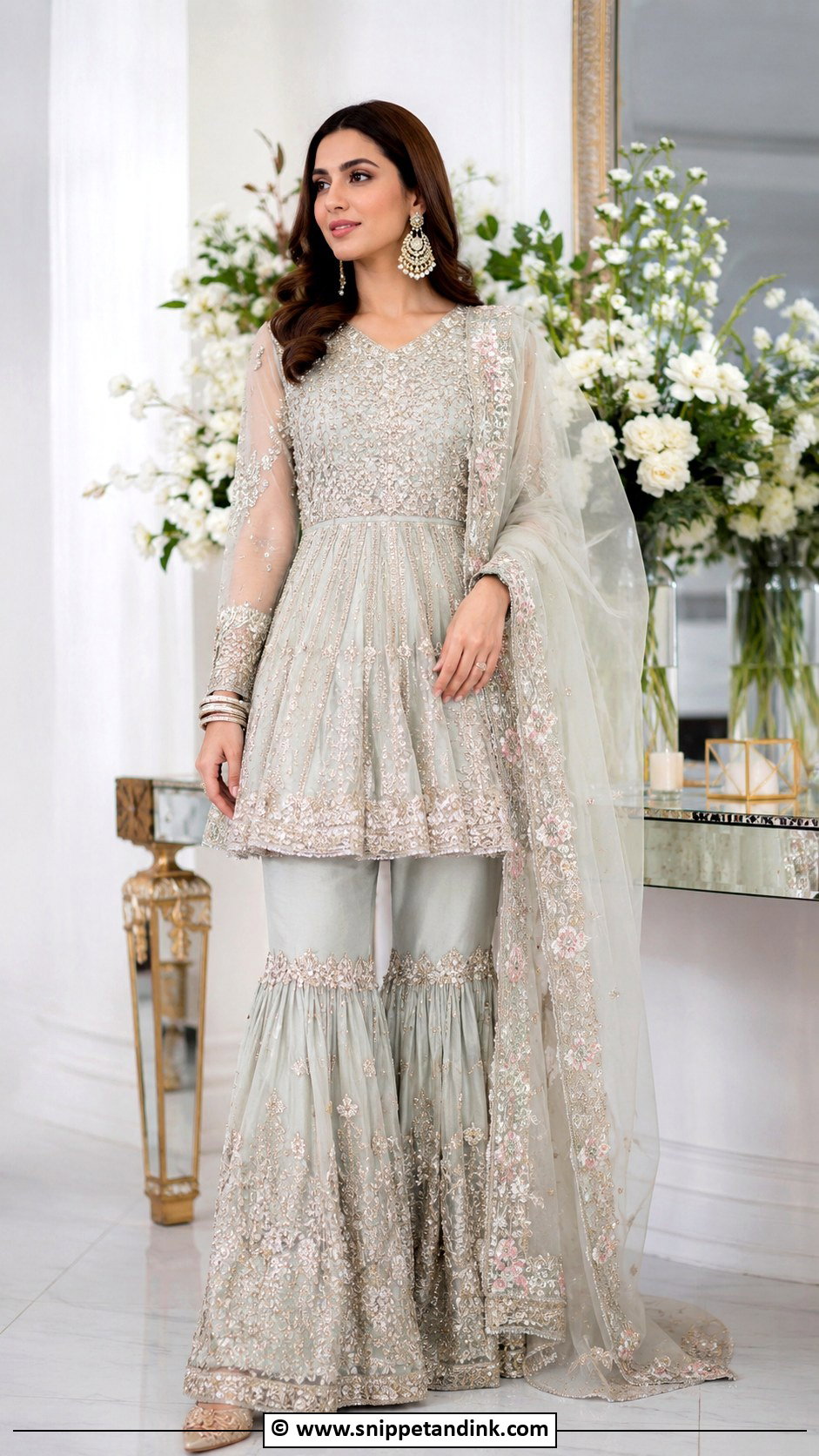 Peplum With Gharara For Valima - Snippet and Ink - 25 Valima Dress Ideas