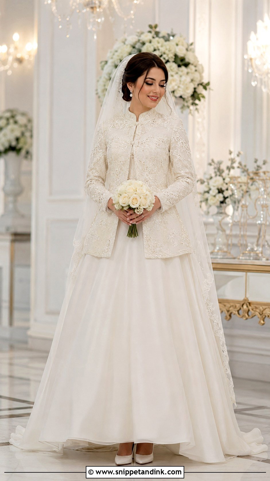 Persian Wedding Dress With A Modest Bridal Jacket - Snippet and Ink - 25 Persian Wedding Dress Ideas
