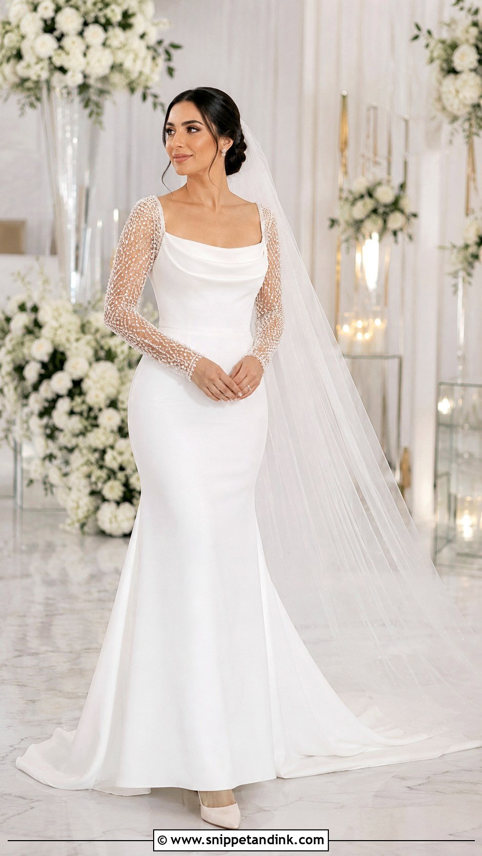 Persian Wedding Dress With Beaded Sleeves - Snippet and Ink - 25 Persian Wedding Dress Ideas