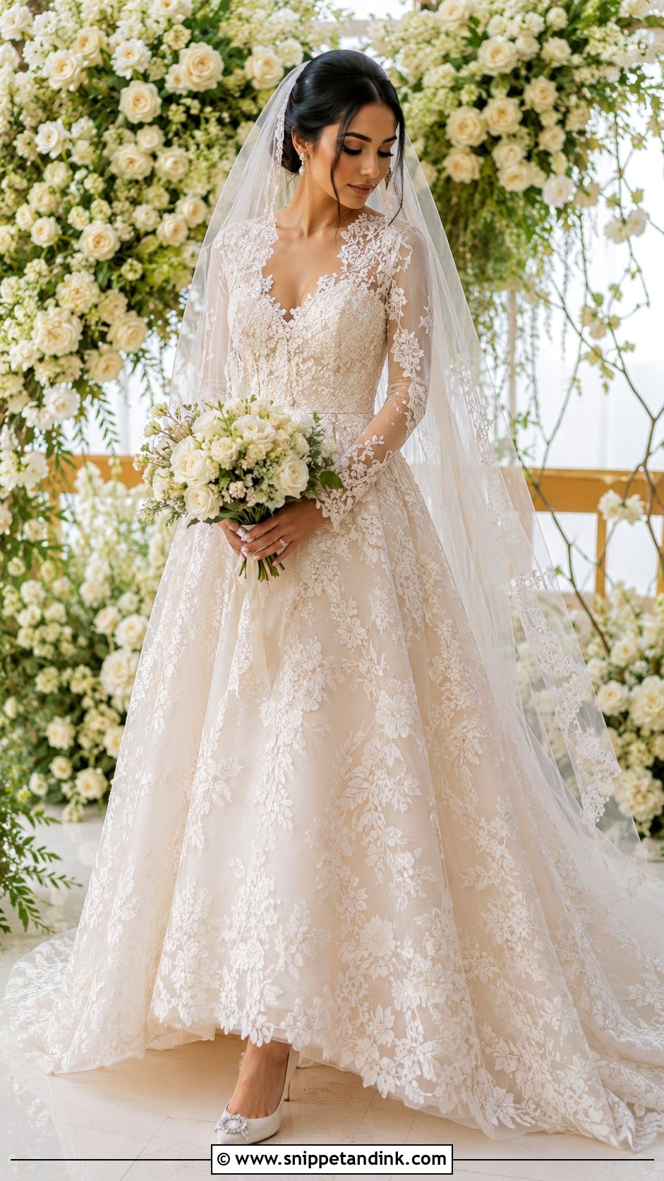 Persian Wedding Dress With Floral Lace - Snippet and Ink - 25 Persian Wedding Dress Ideas
