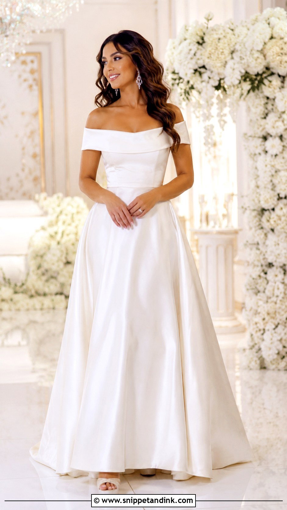 Persian Wedding Dress With Off Shoulder Sleeves - Snippet and Ink - 25 Persian Wedding Dress Ideas