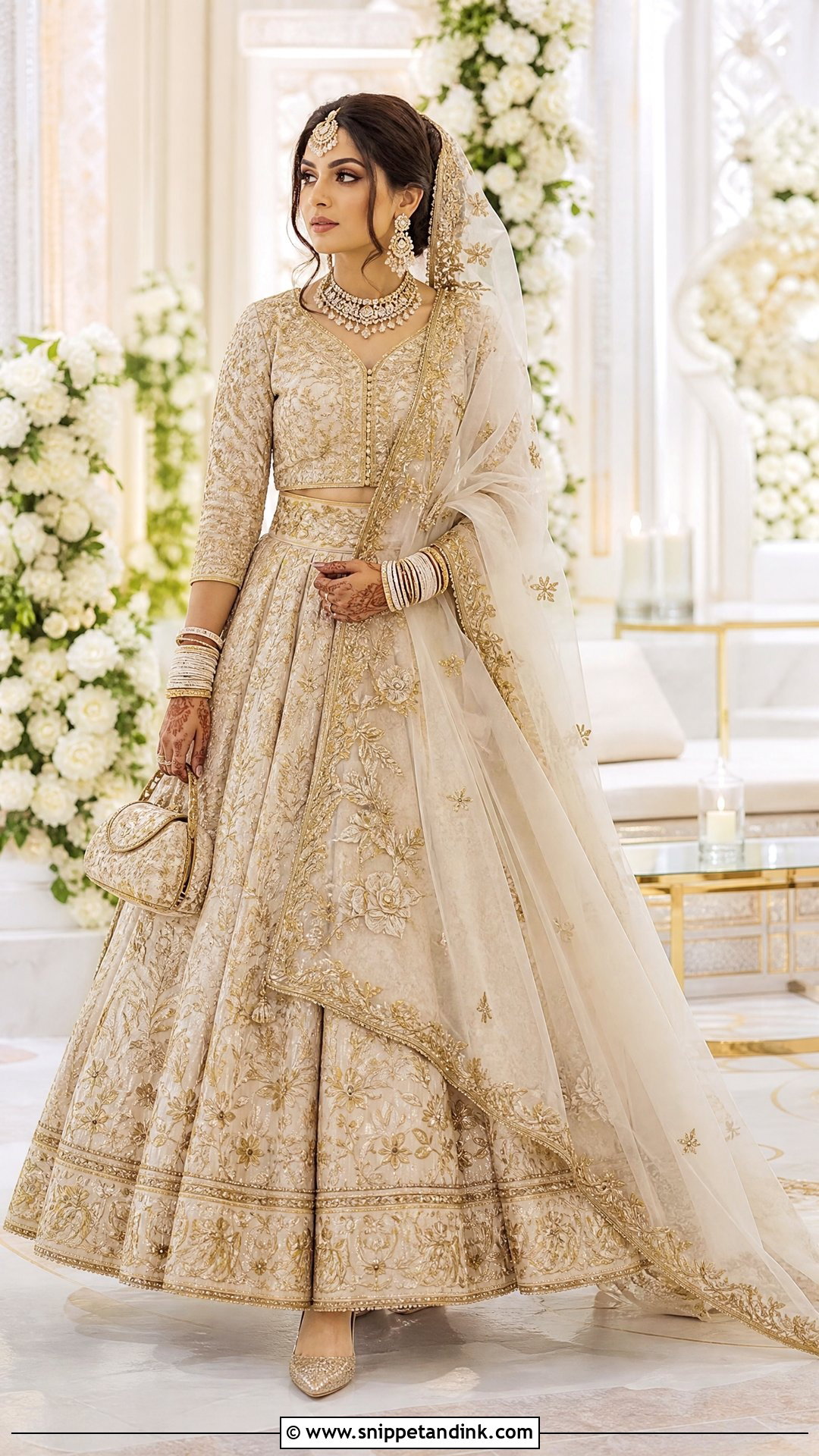 Personalized Bridal Langa With Custom Embroidery - Snippet and Ink - 20 Bridal Langa Ideas