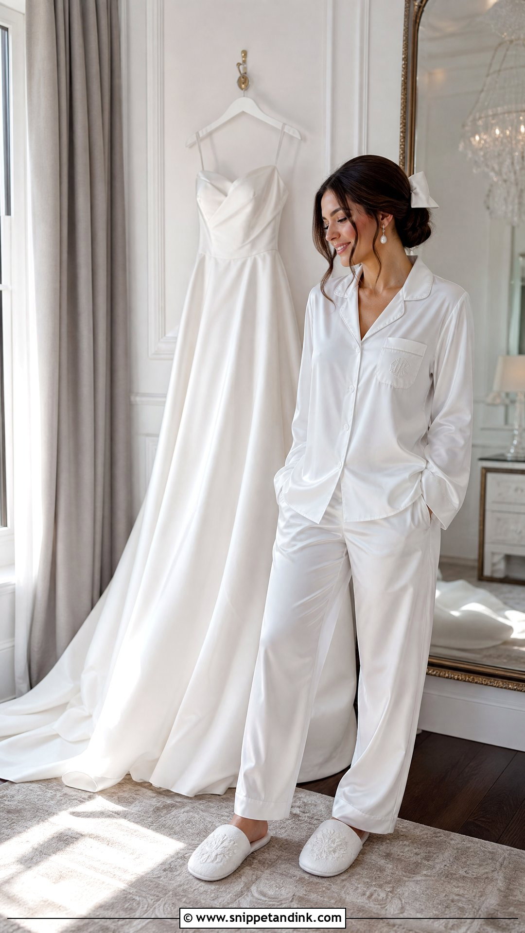 Personalized Bridal Morning Pajama Set - Snippet and Ink - 20 Bridal Morning Outfits
