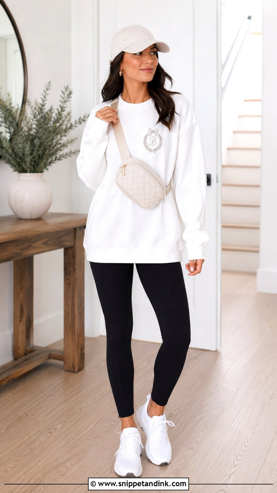 Personalized Bride Crewneck With Black Leggings - Snippet and Ink - 20 Bride Crewneck Ideas