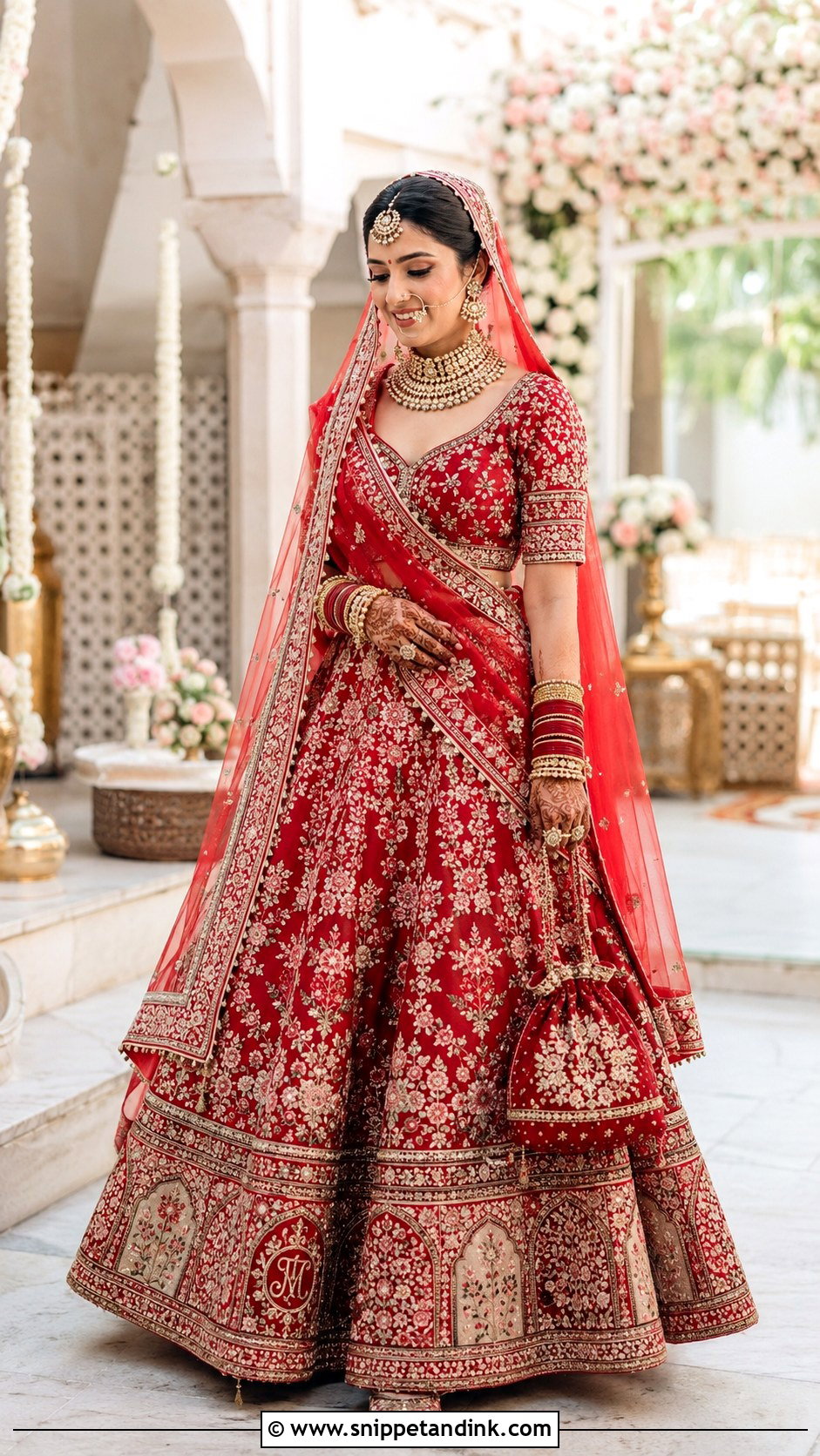 Personalized Embroidery Bridal Lehenga - Snippet and Ink - 20 Lehanga Designs Bridal Collection