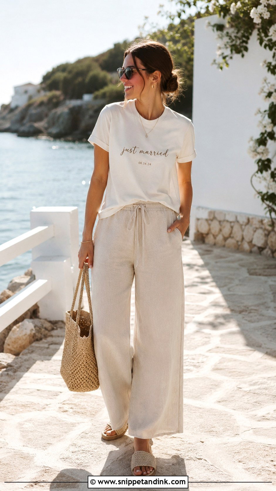 Personalized Just Married Shirt With Linen Pants - Snippet and Ink - 20 Just Married Shirts Ideas