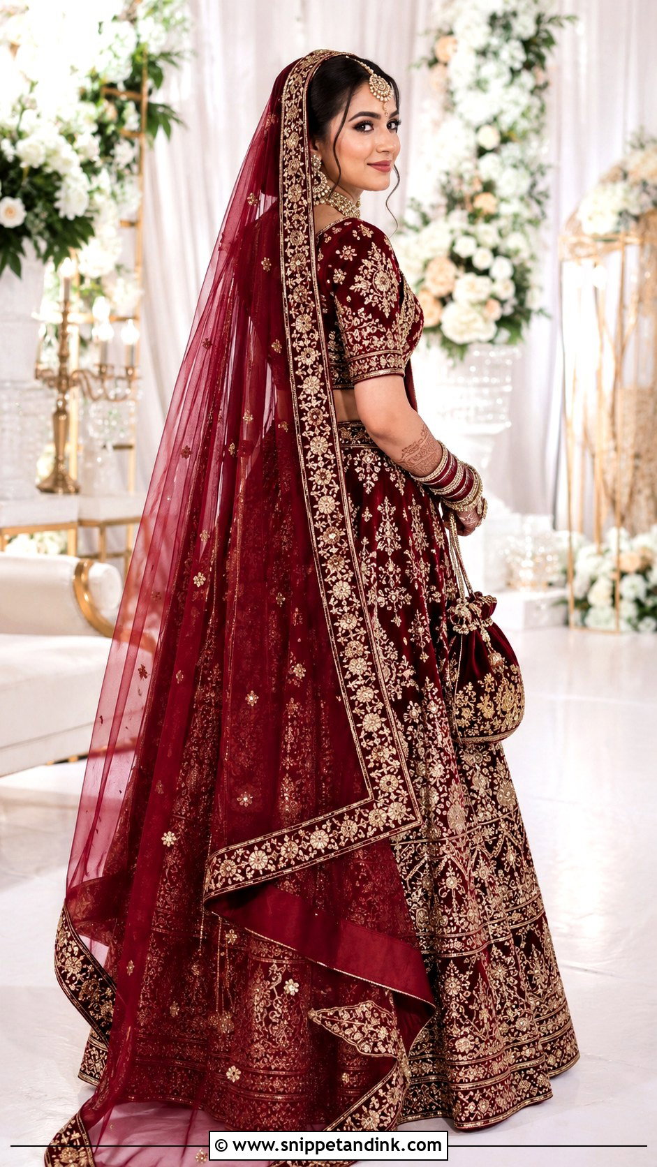 Personalized Name Bridal Dupatta - Snippet and Ink - 20 Bridal Duppata Design Ideas