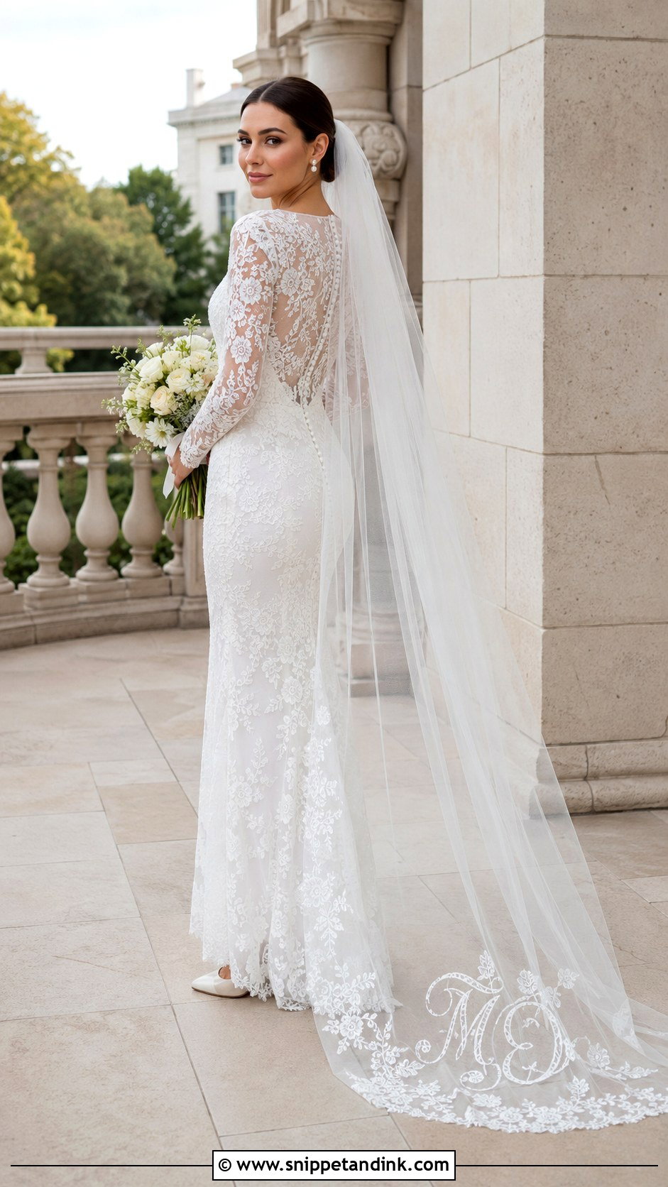 Personalized Veil Lace Wedding Dress - Snippet and Ink - 20 Haley Bieber Wedding Dress Ideas