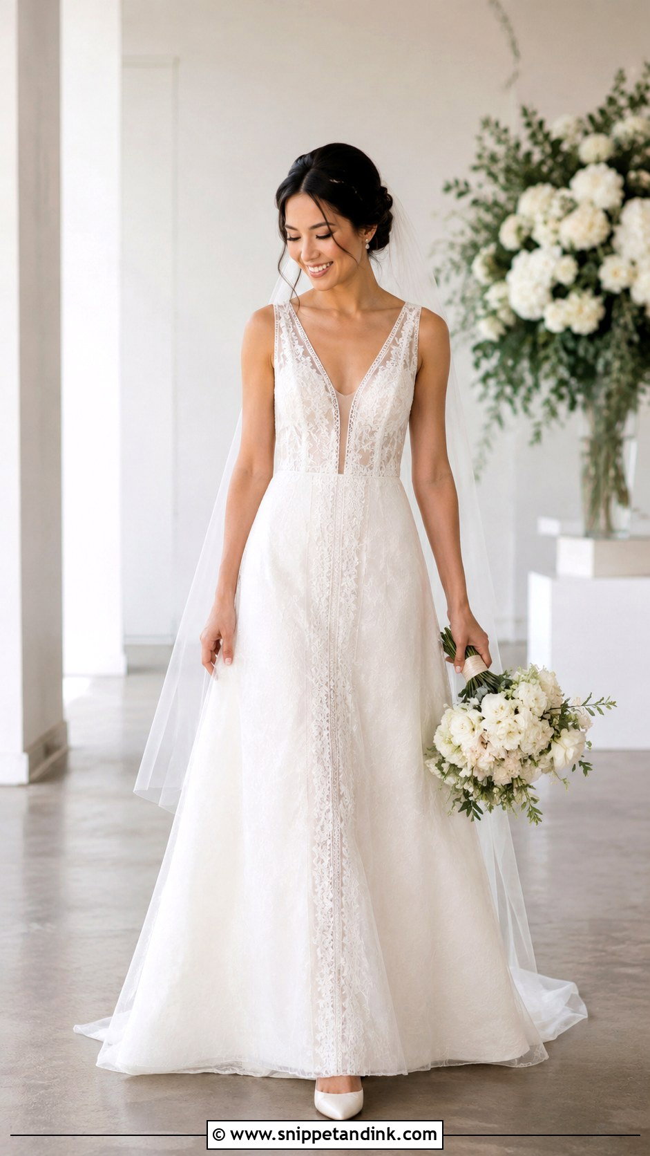 Petite A Line Bridal Gown - Snippet and Ink - 25 A Line Bridal Gowns