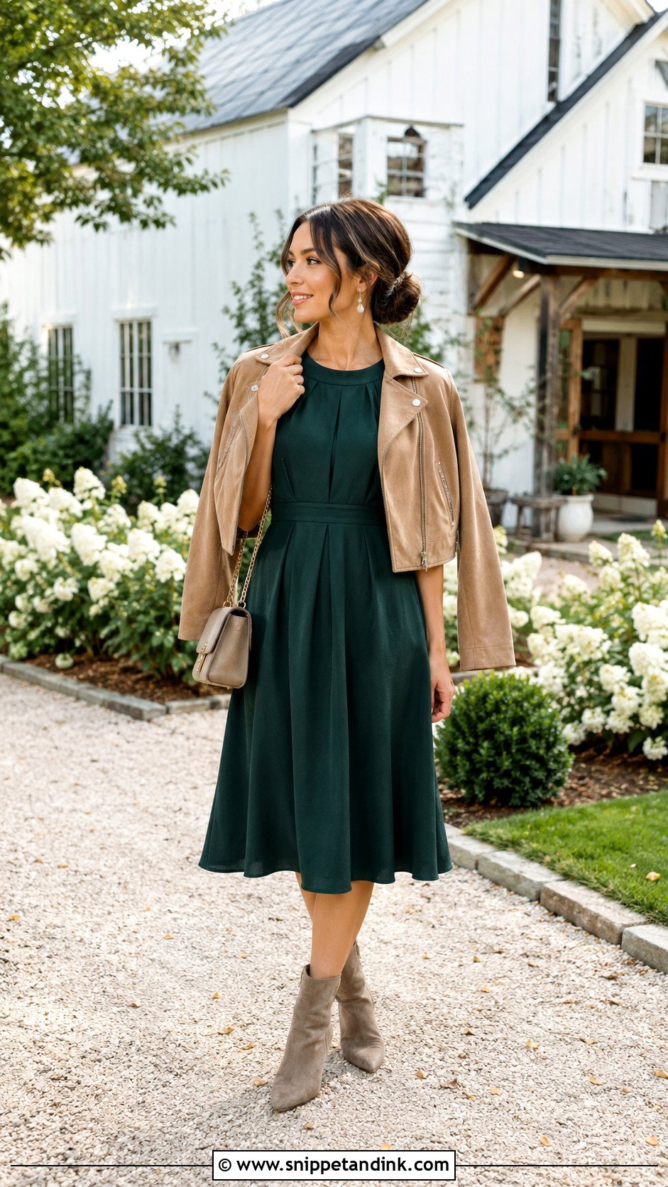 Petite A Line Dress Country Wedding Outfit - Snippet and Ink - 20 Country Wedding Outfits