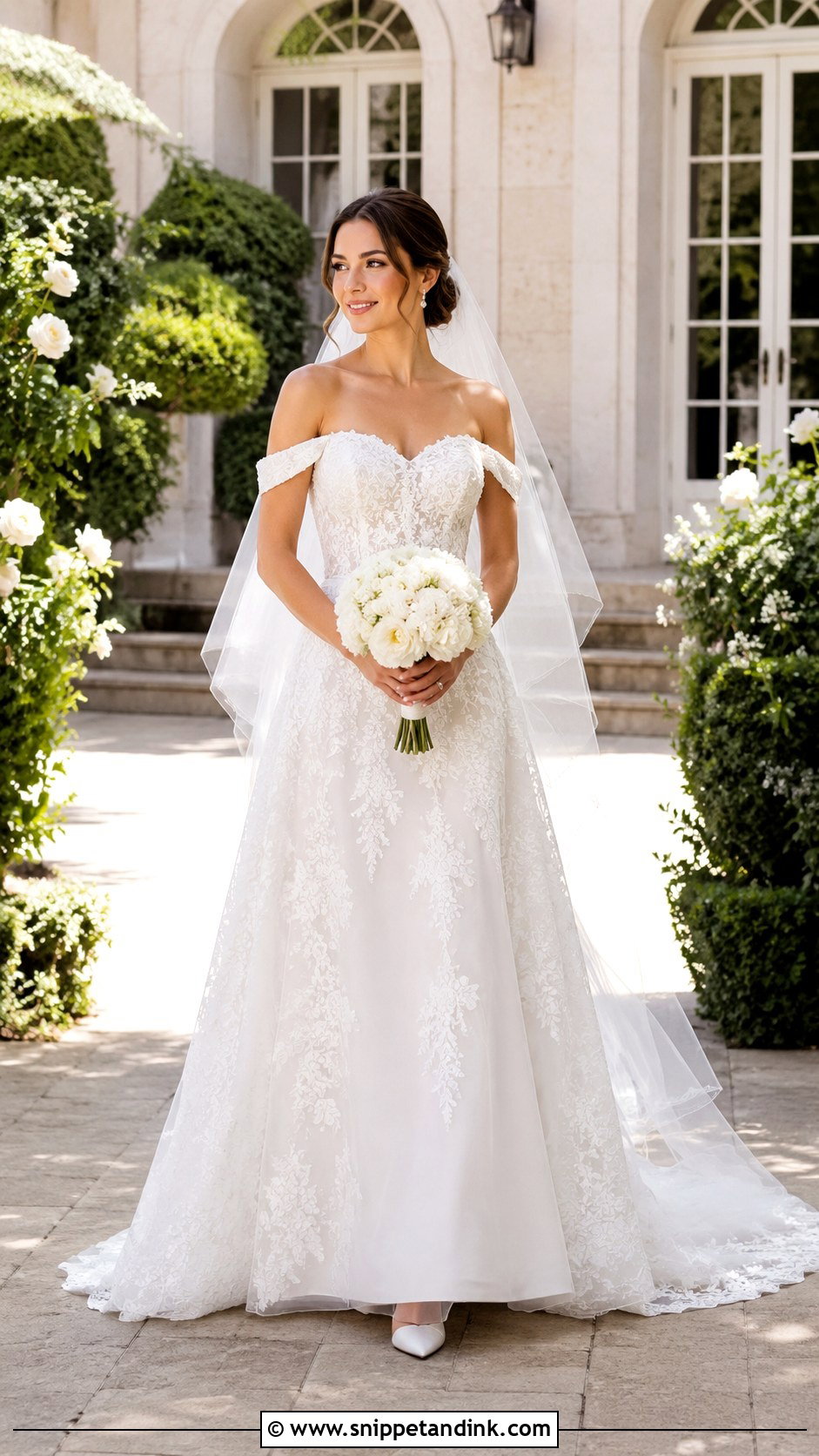 Petite A Line Off the Shoulder Wedding Dress - Snippet and Ink - 20 A Line Wedding Dress Off the Shoulder Ideas