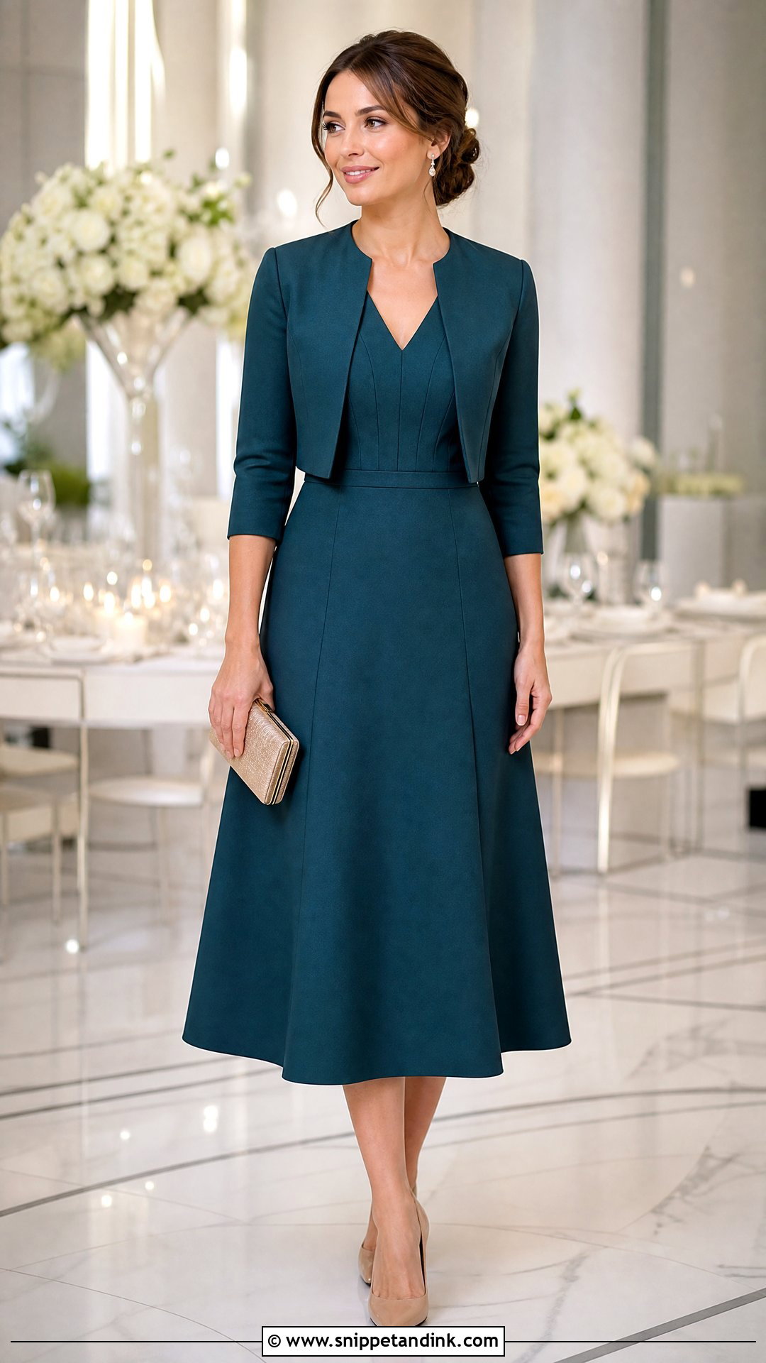 Petite A Line Tea Length Gown - Snippet and Ink - 20 Tea Length Gown Ideas