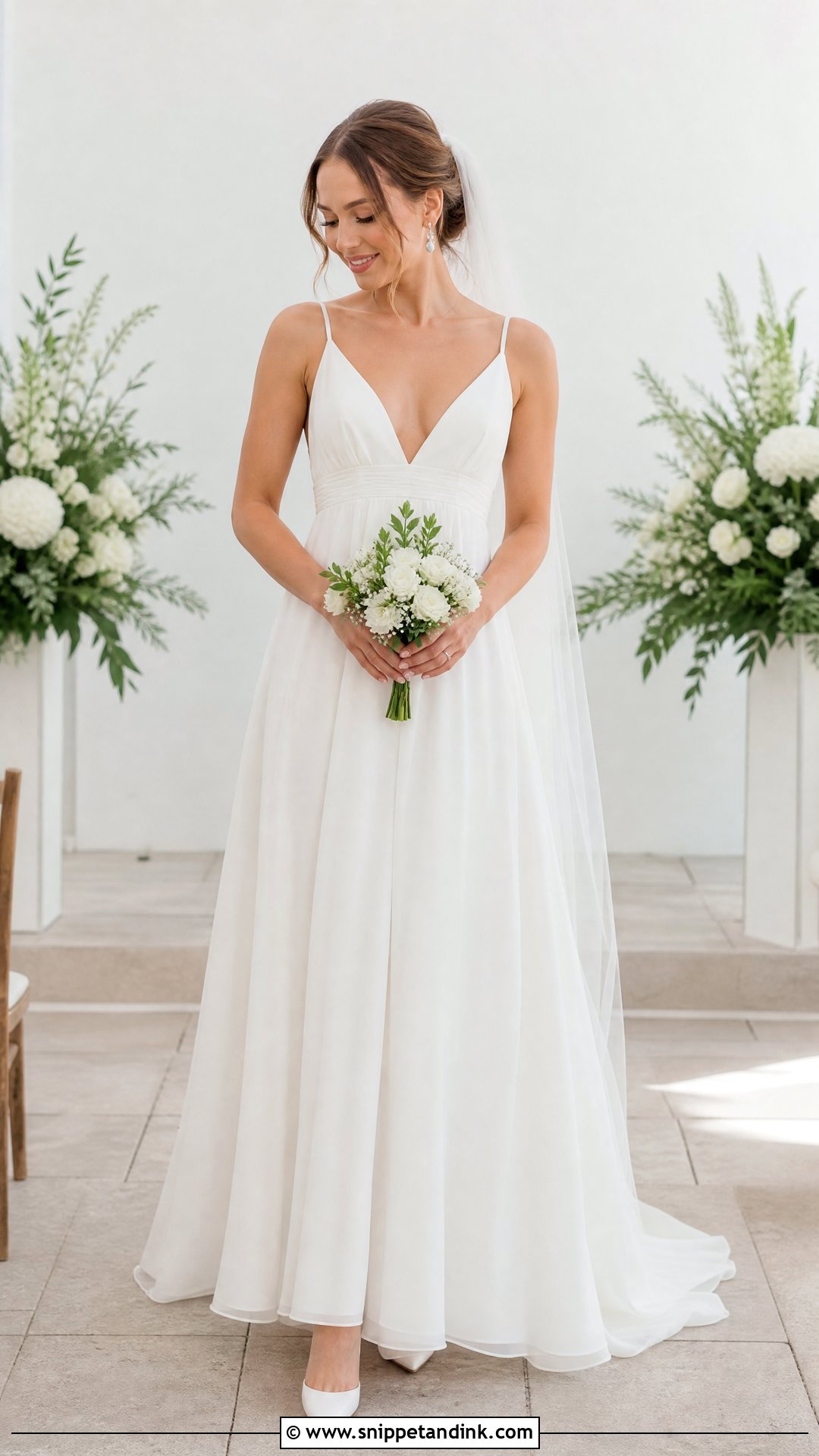 Petite A Line Wedding Dress - Snippet and Ink - 25 Floaty Wedding Dress Ideas