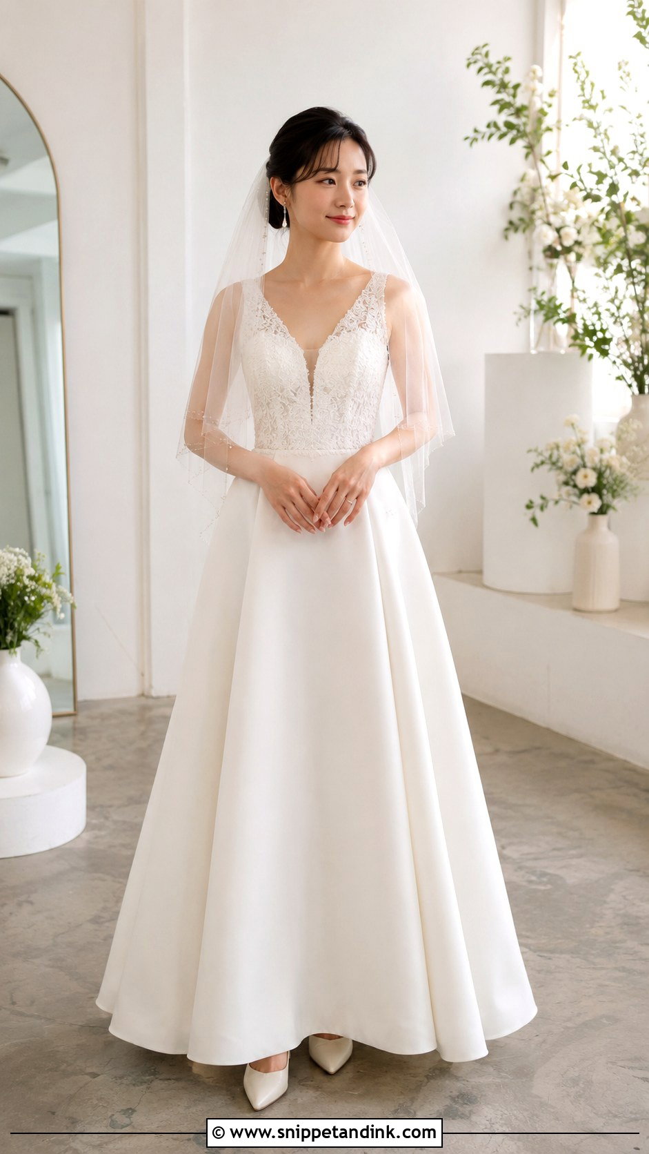 Petite A Line Wedding Dress With Pointed Heels - Snippet and Ink - 25 Petite Wedding Dresses Short Bride