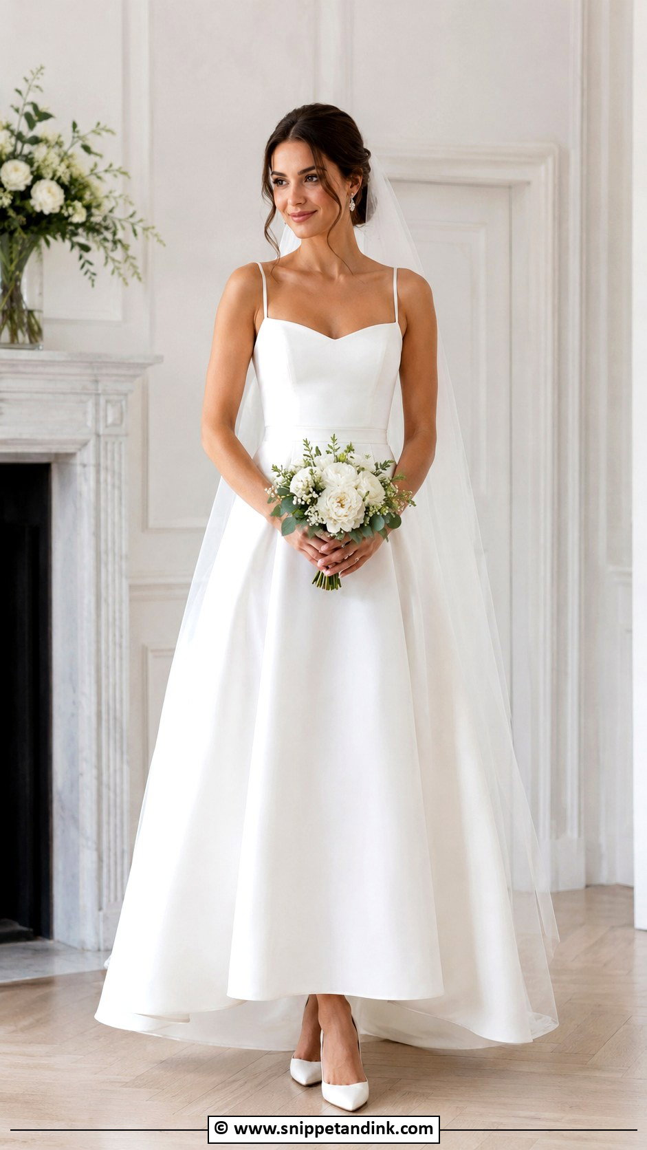 Petite A Line Wedding Dress With Pointed Heels - Snippet and Ink - 30 Aline Wedding Dress Ideas