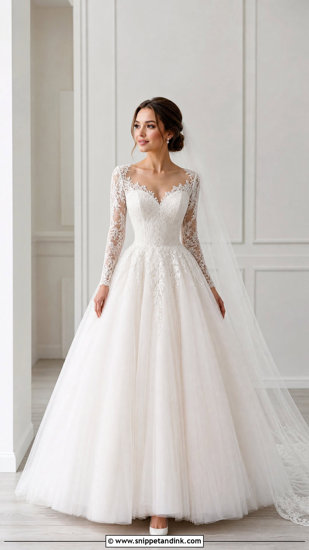Petite Ballgown Wedding Dress With Sleeves - Snippet and Ink - 25 Ballgown Wedding Dress with Sleeves