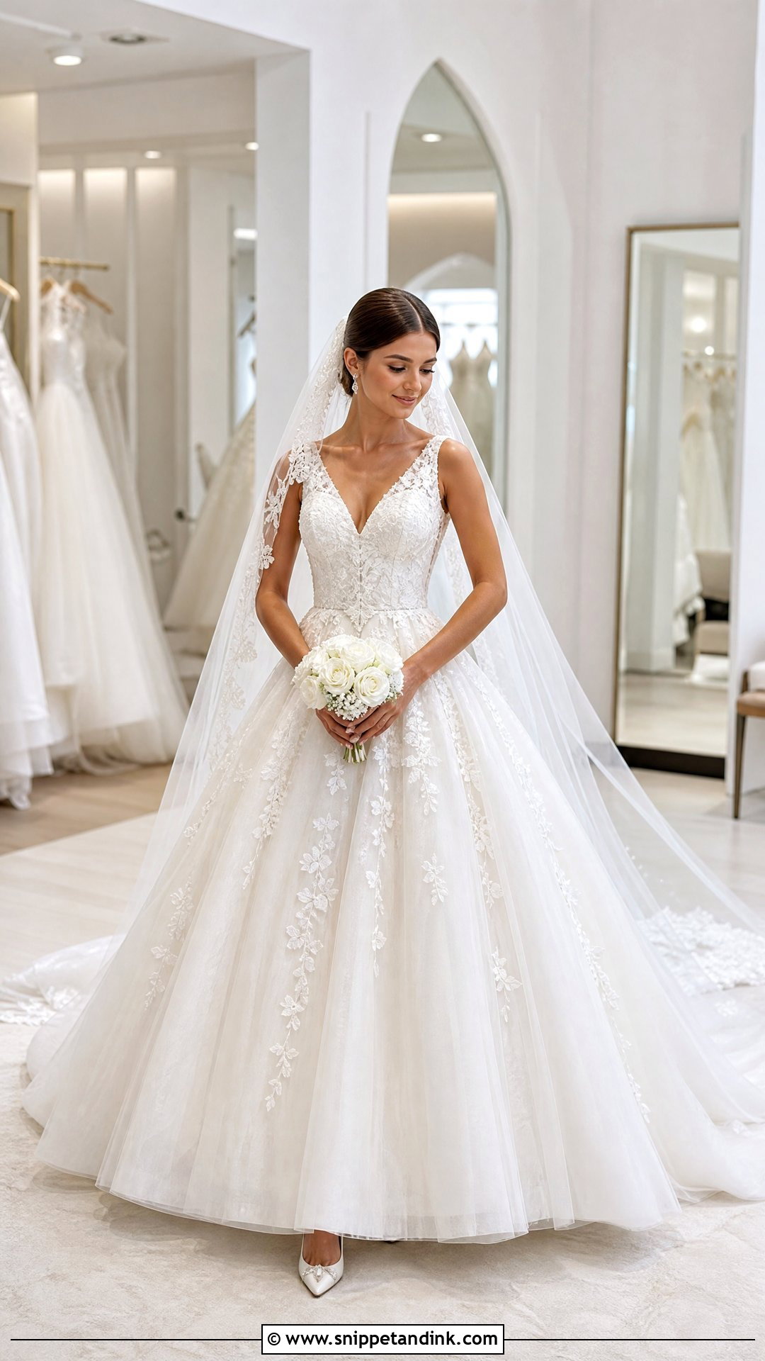 Petite Basque Waist Princess Ball Gown - Snippet and Ink - 20 Wedding Ball Gown Princess Ideas