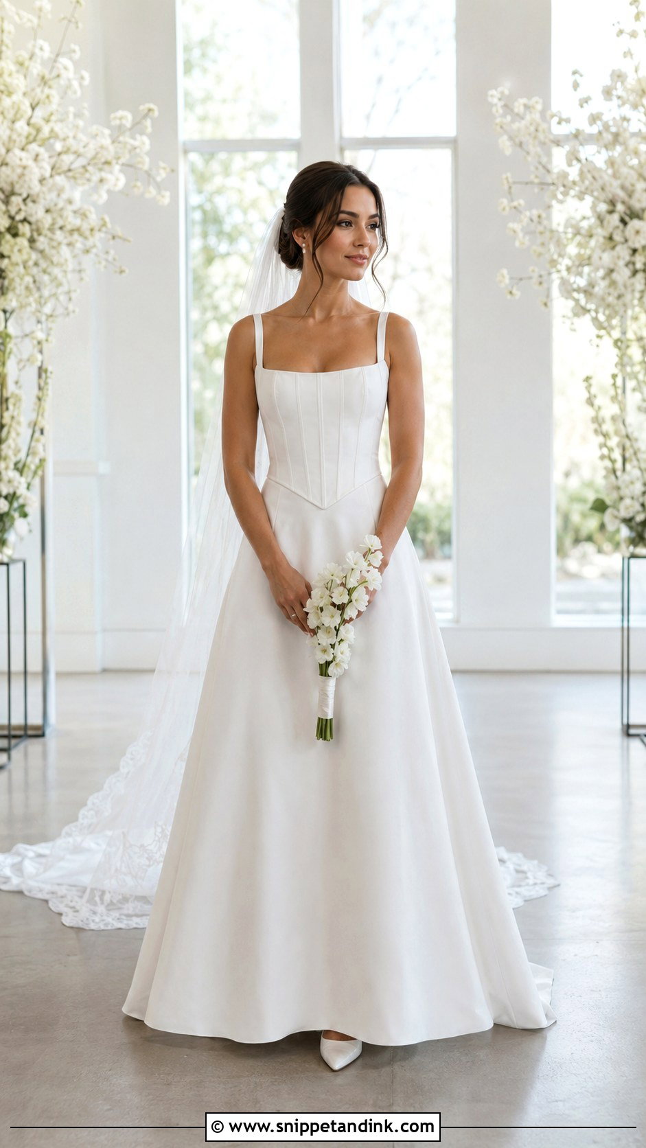 Petite Basque Waist Wedding Dress - Snippet and Ink - 20 Basque Waist Wedding Dresses