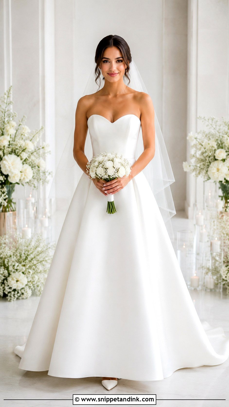 Petite Bridal Ball Gown With Clean Lines - Snippet and Ink - 20 Bridal Ball Gowns