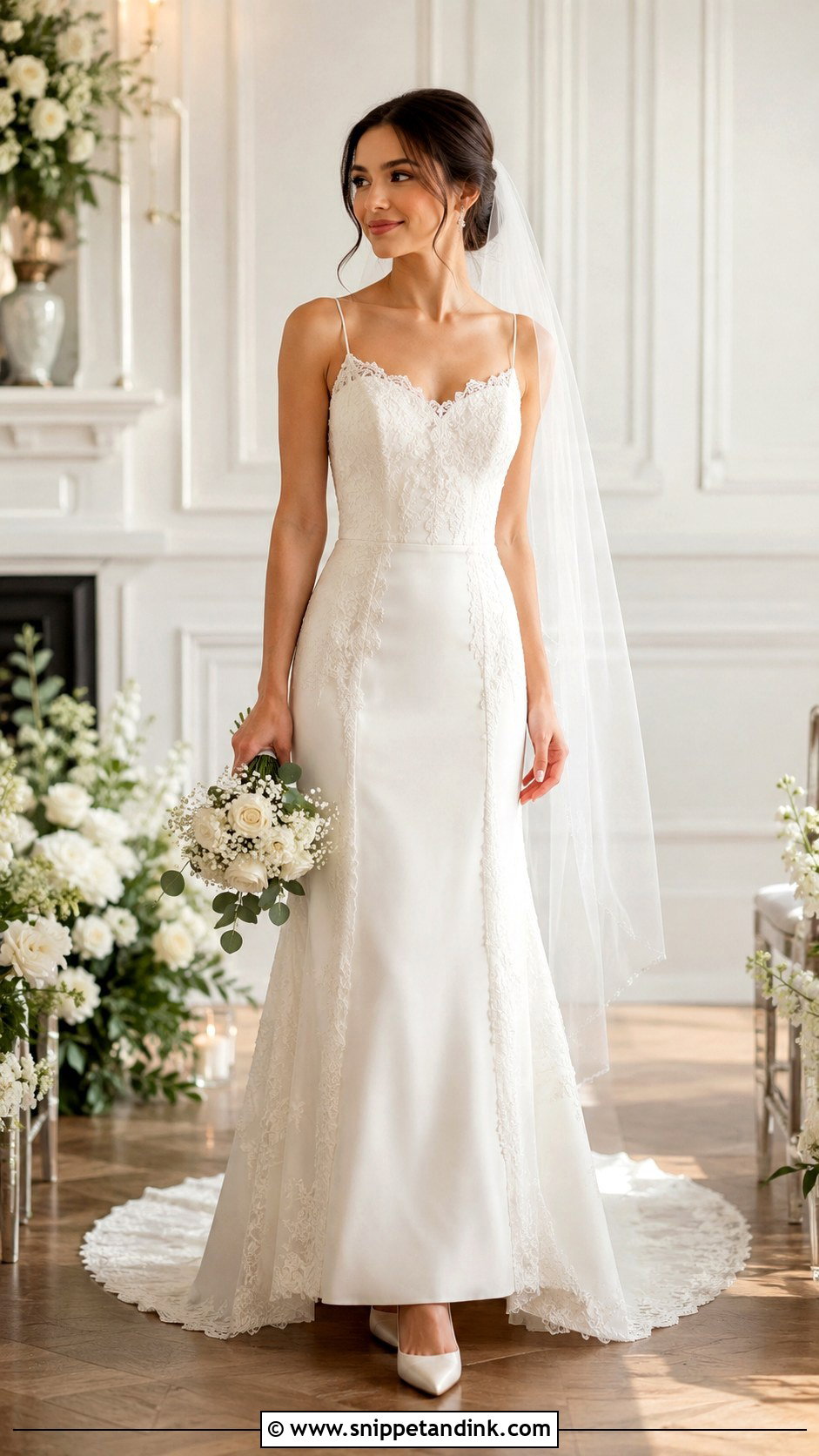 Petite Bridal Sweep Train Dress - Snippet and Ink - 20 Bridal Train Dresses