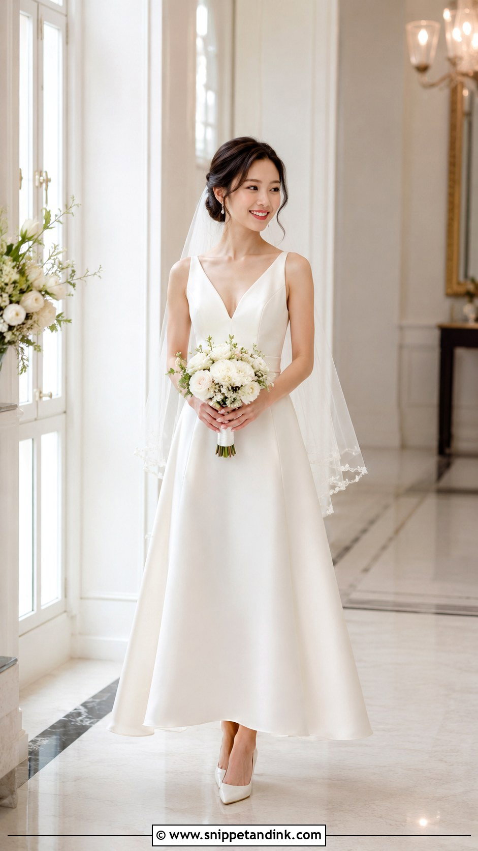 Petite Bride A Line Wedding Dress - Snippet and Ink - 20 Short Bride Ideas