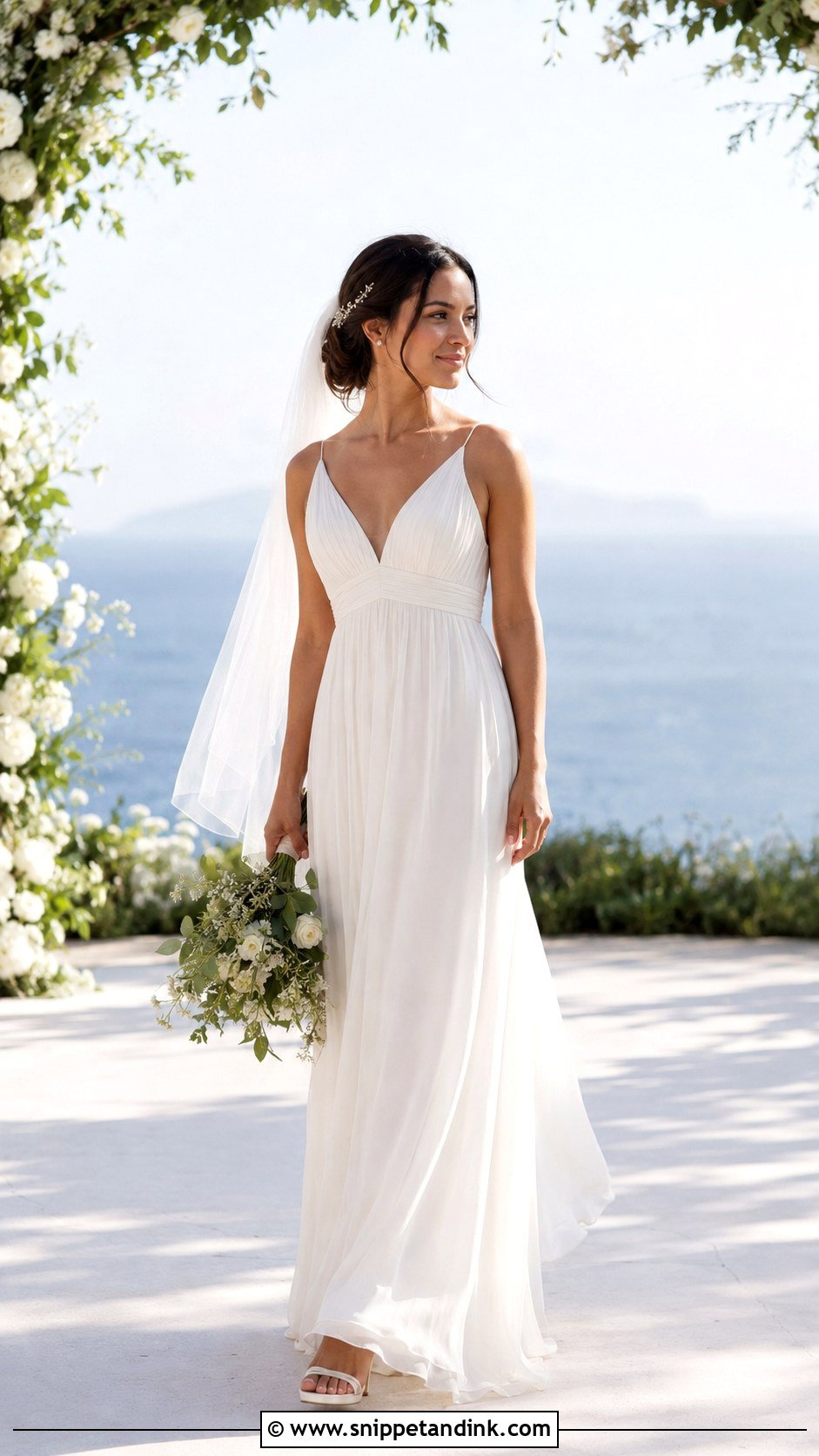 Petite Bride Empire Waist Wedding Dress - Snippet and Ink - 20 Short Bride Ideas