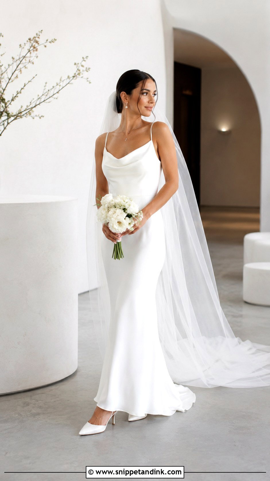 Petite Bride Satin Slip Wedding Dress - Snippet and Ink - 20 Short Bride Ideas
