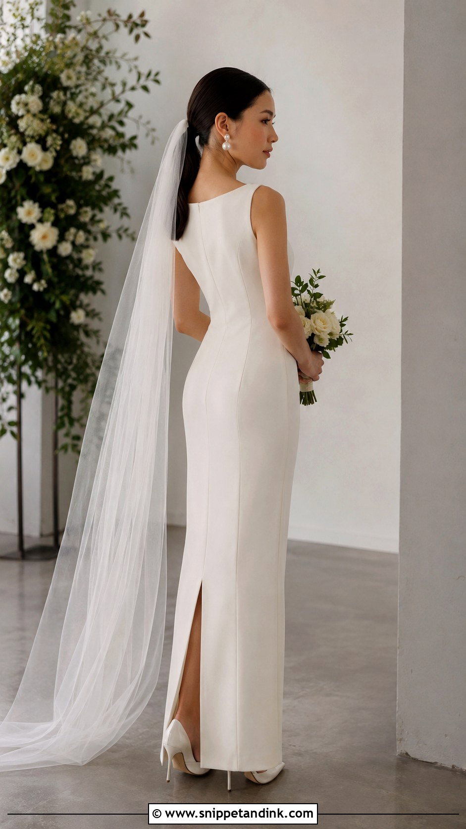 Petite Bride Sheath Wedding Dress - Snippet and Ink - 20 Short Bride Ideas