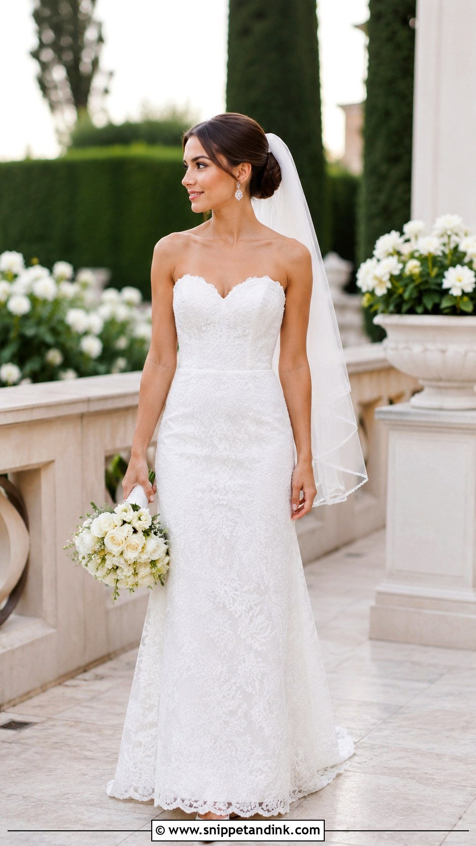 Petite Bride Sweetheart Wedding Dress - Snippet and Ink - 20 Short Bride Ideas