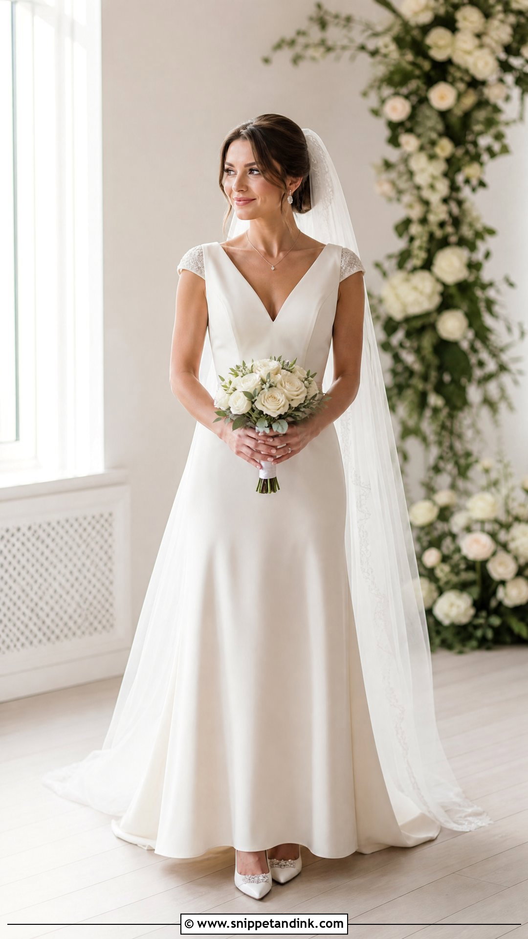 Petite Cap Sleeve Wedding Dress - Snippet and Ink - 20 Wedding Dress Cap Sleeves