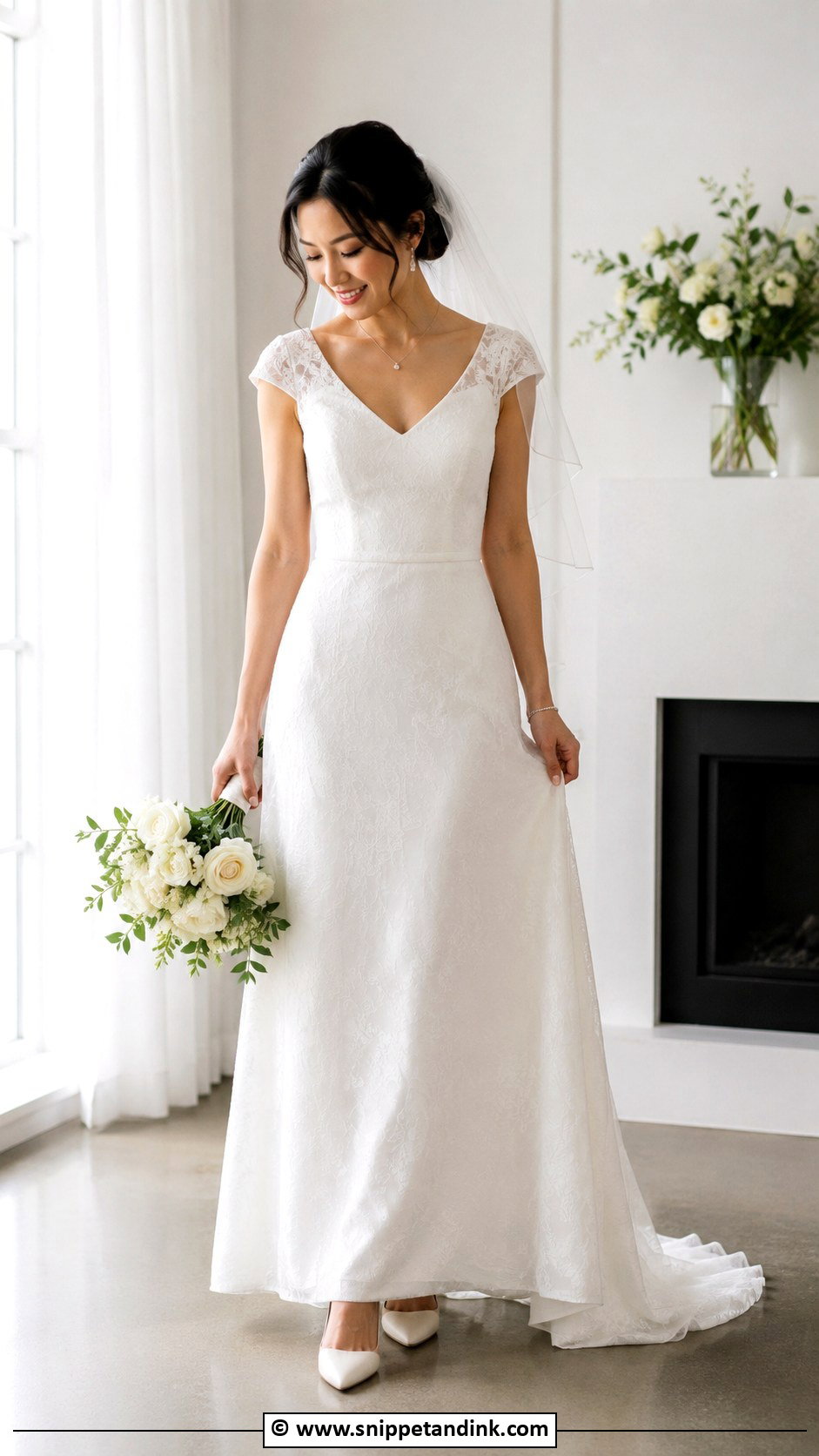 Petite Cap Sleeve Wedding Dress - Snippet and Ink - 30 Cap Sleeve Wedding Dress Ideas