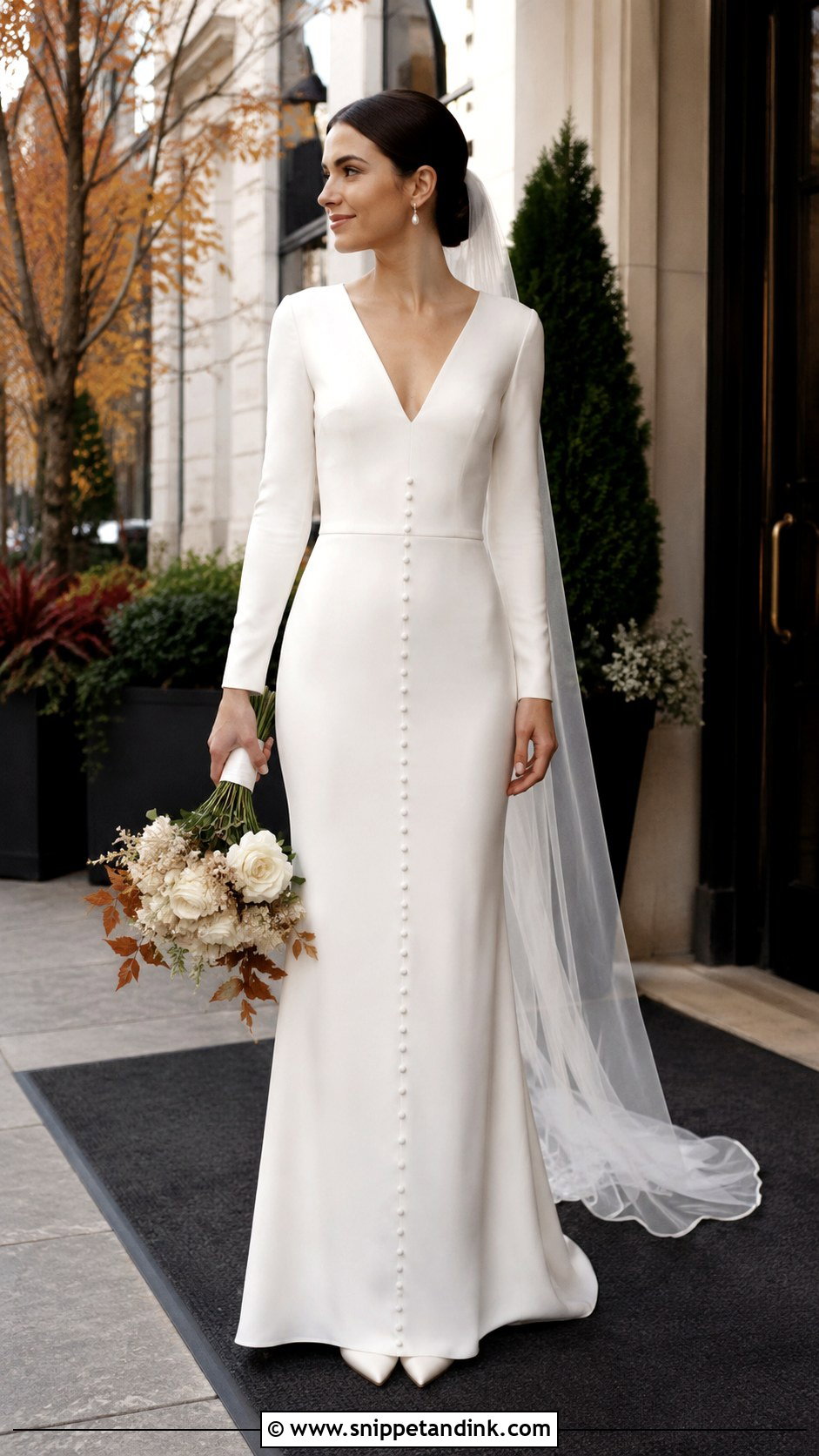 Petite Column Autumn Wedding Dress - Snippet and Ink - 20 Autumn Wedding Dress the Bride Ideas
