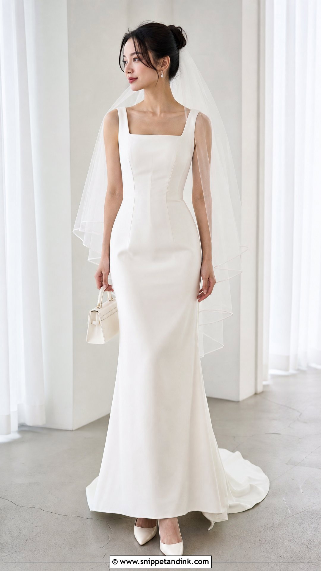 Petite Column Bridal Dress - Snippet and Ink - 20 Bridal Dresses Ideas