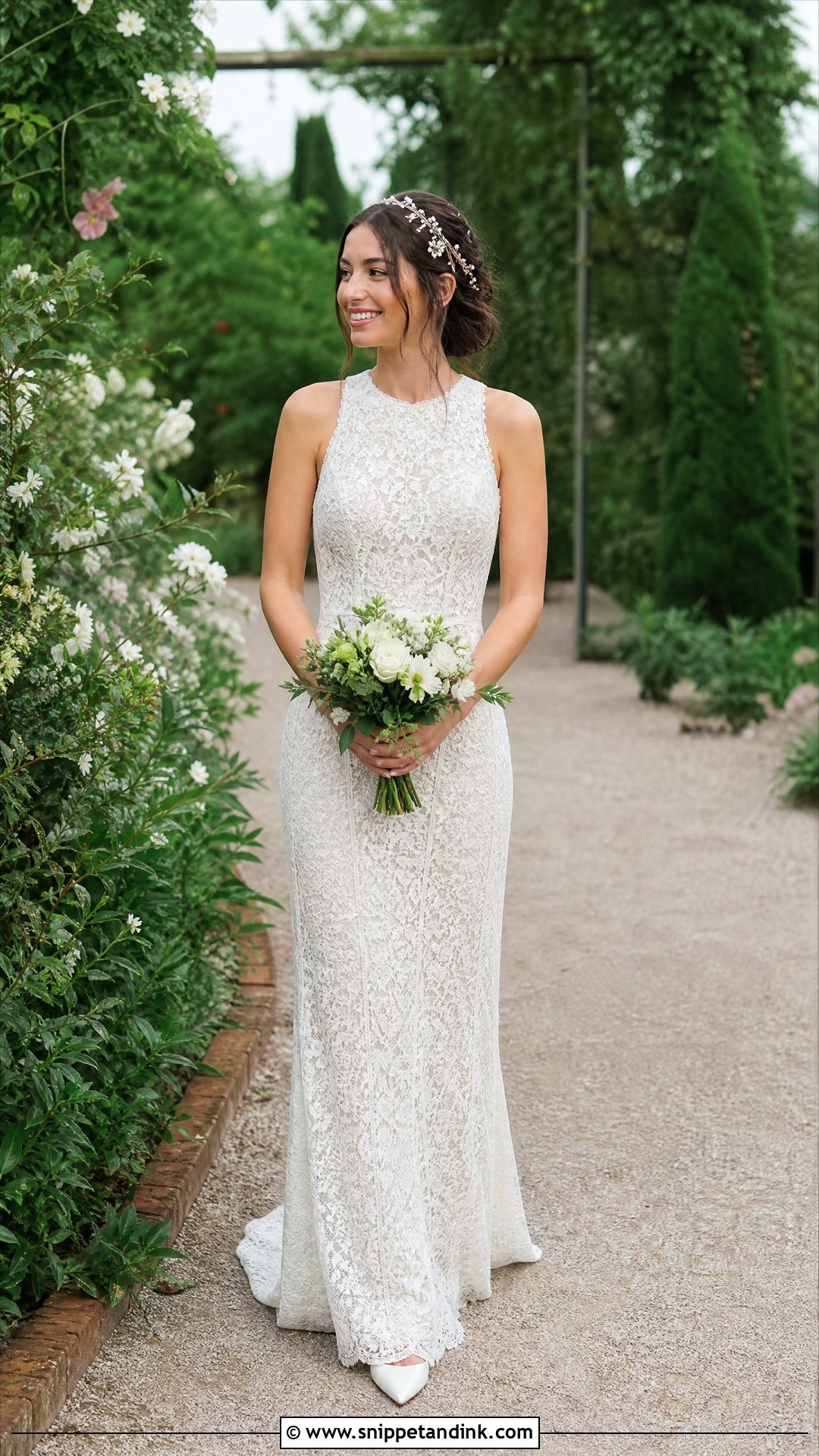 Petite Column Cottage Wedding Dress - Snippet and Ink - 25 Cottage Wedding Dress Ideas
