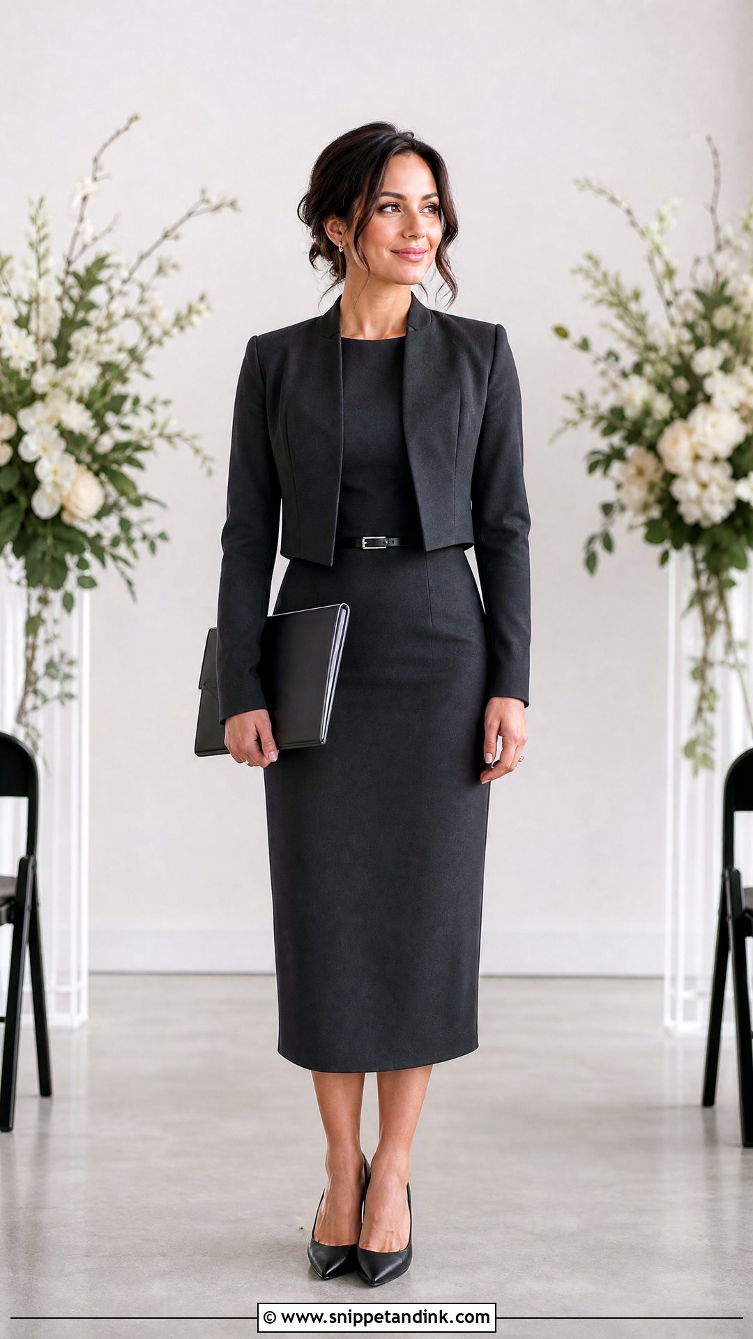 Petite Column Dress Wedding Officiant Outfit - Snippet and Ink - 20 Wedding Officiant Outfit Ideas