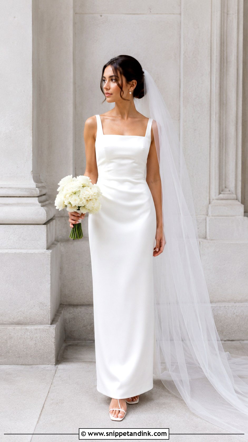 Petite Column Wedding Dress - Snippet and Ink - 30 Wedding Dress for Short Women Ideas