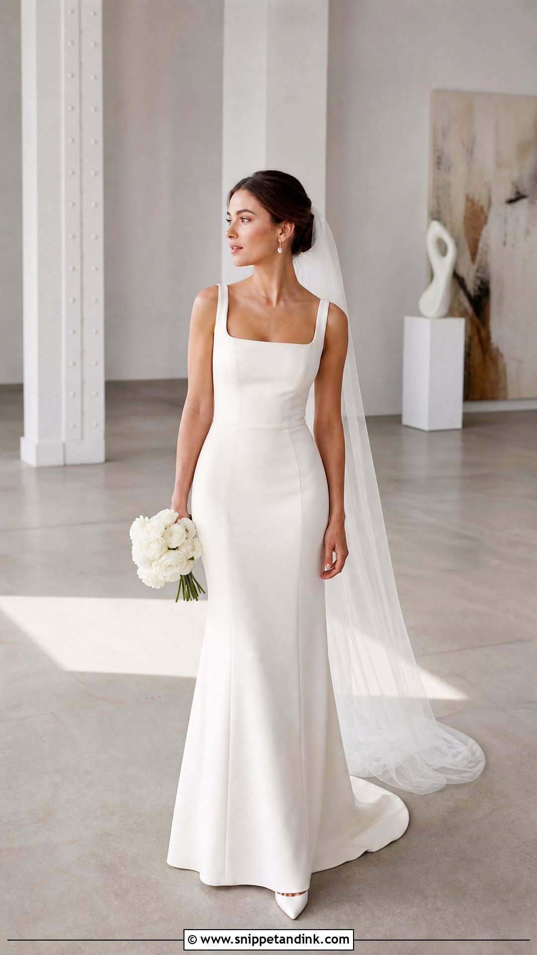 Petite Column Wedding Dress - Snippet and Ink - 20 She Said Yes to the Dress Ideas