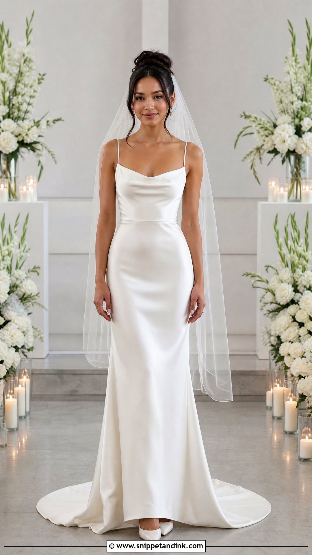Petite Column Wedding Dress - Snippet and Ink - 20 Tight Fitting Wedding Dresses