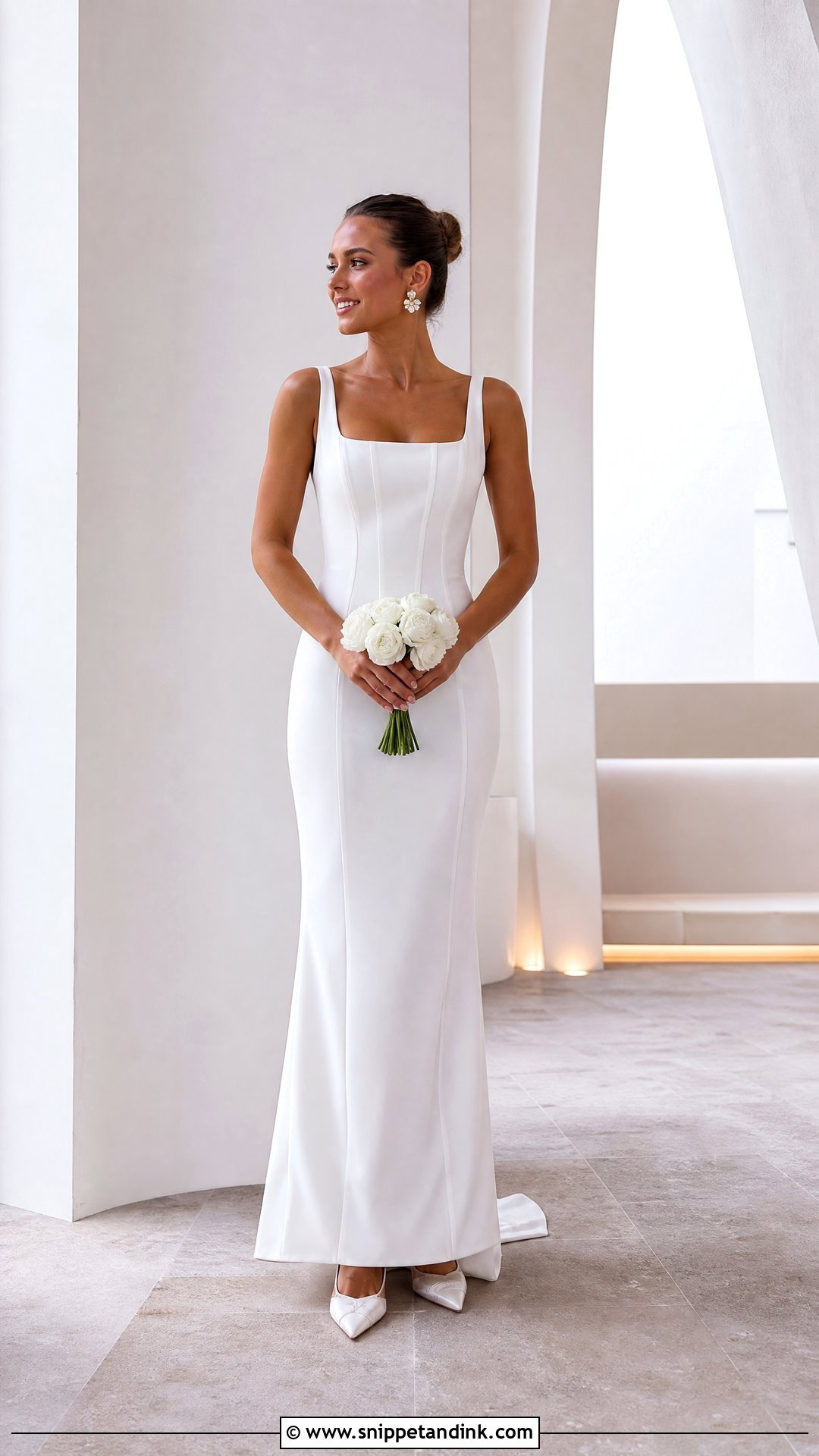 Petite Column Wedding Dress - Snippet and Ink - 20 Wedding Dress for Petite Bride Ideas