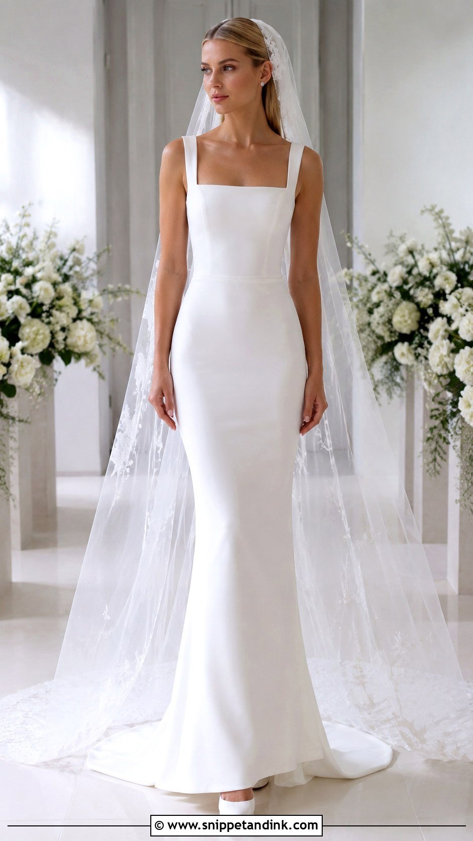 Petite Column Wedding Dress - Snippet and Ink - 20 Nicola Peltz Wedding Dress Ideas