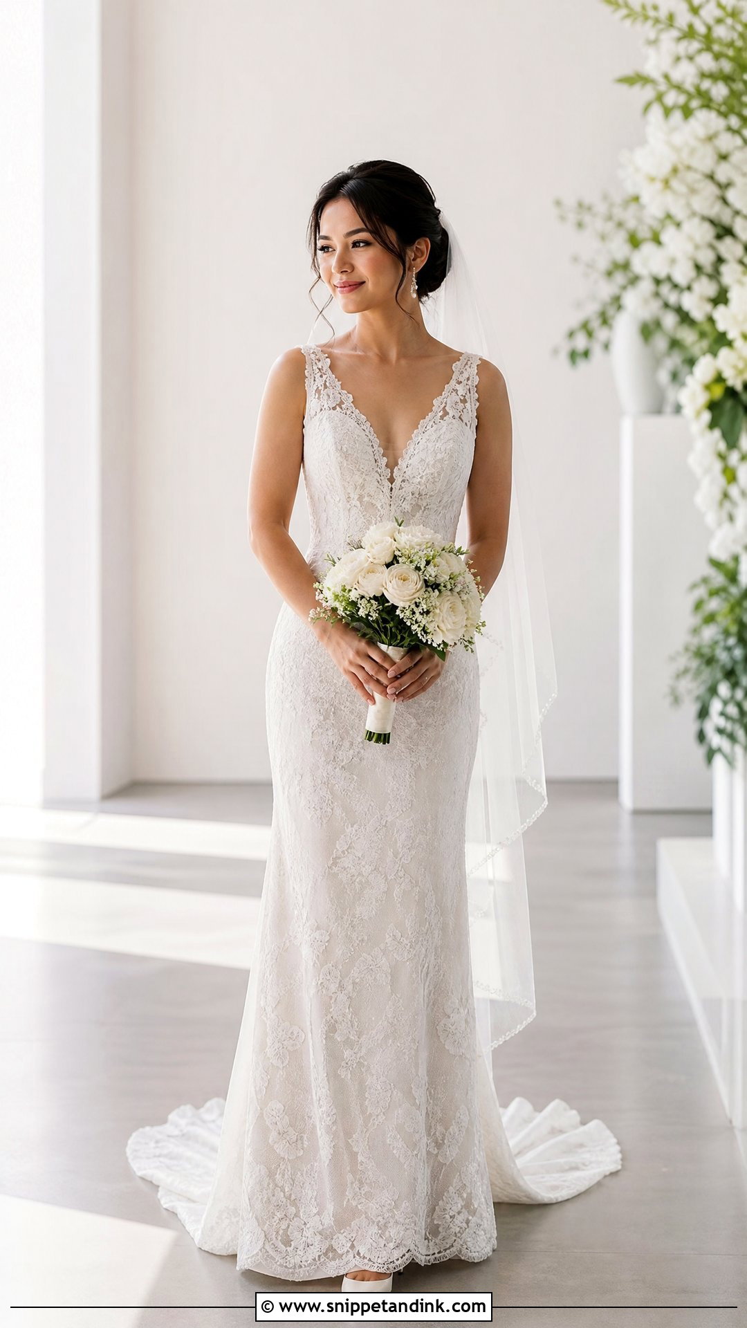 Petite Column Wedding Dress With Lace Overlay - Snippet and Ink - 20 Wedding Dress with Lace Overlay Ideas