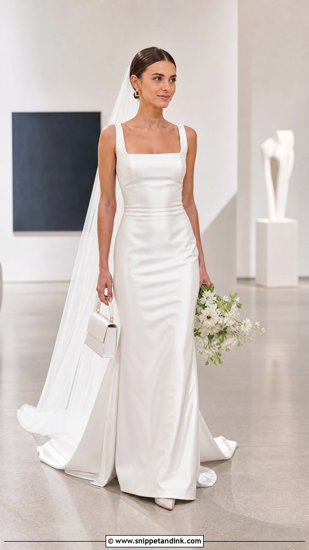Petite Column Wedding Gown - Snippet and Ink - 20 Wedding Gown for Short Bride Ideas