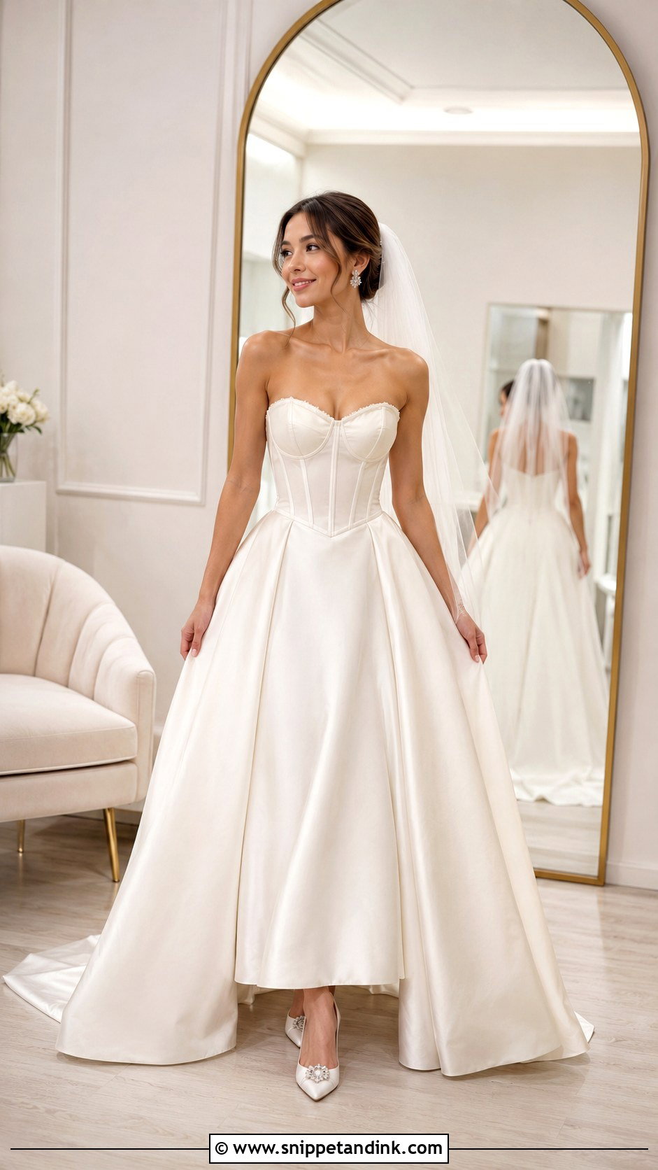 Petite Corset Wedding Dress With Satin Heels - Snippet and Ink - 25 Petite Wedding Dresses Short Bride