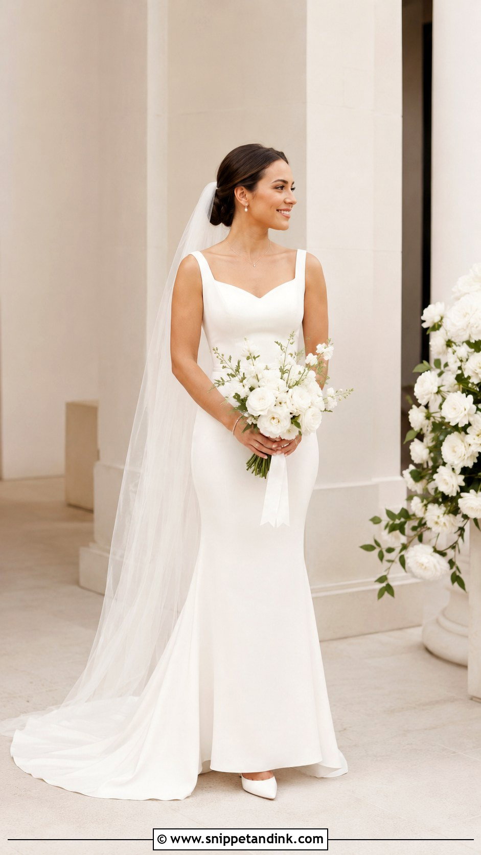 Petite Crepe Wedding Dress - Snippet and Ink - 30 Wedding Dress for Short Women Ideas