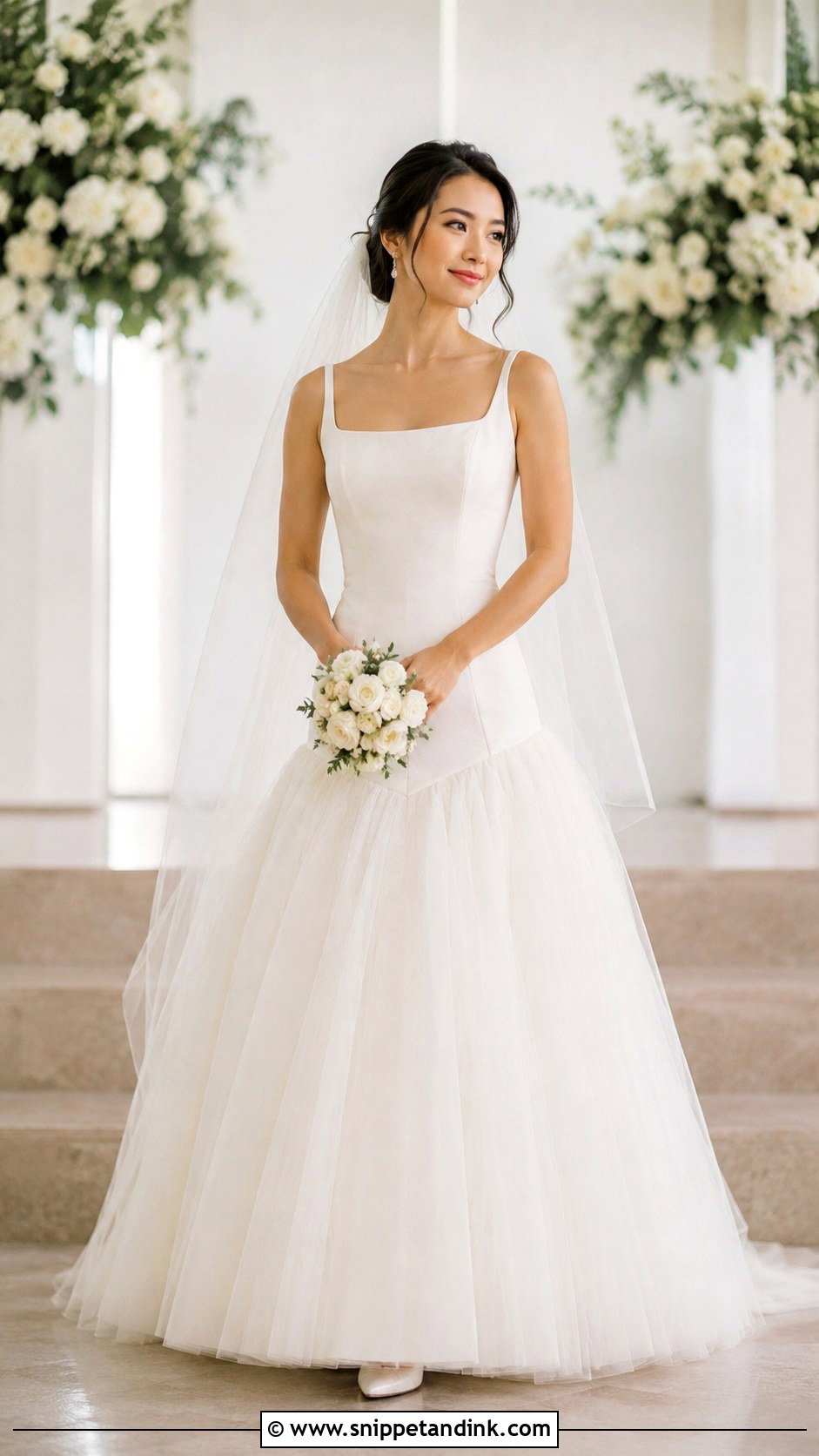 Petite Drop Waist Ball Gown Wedding Dress - Snippet and Ink - 20 Ball Gown Wedding Dress Princess Ideas