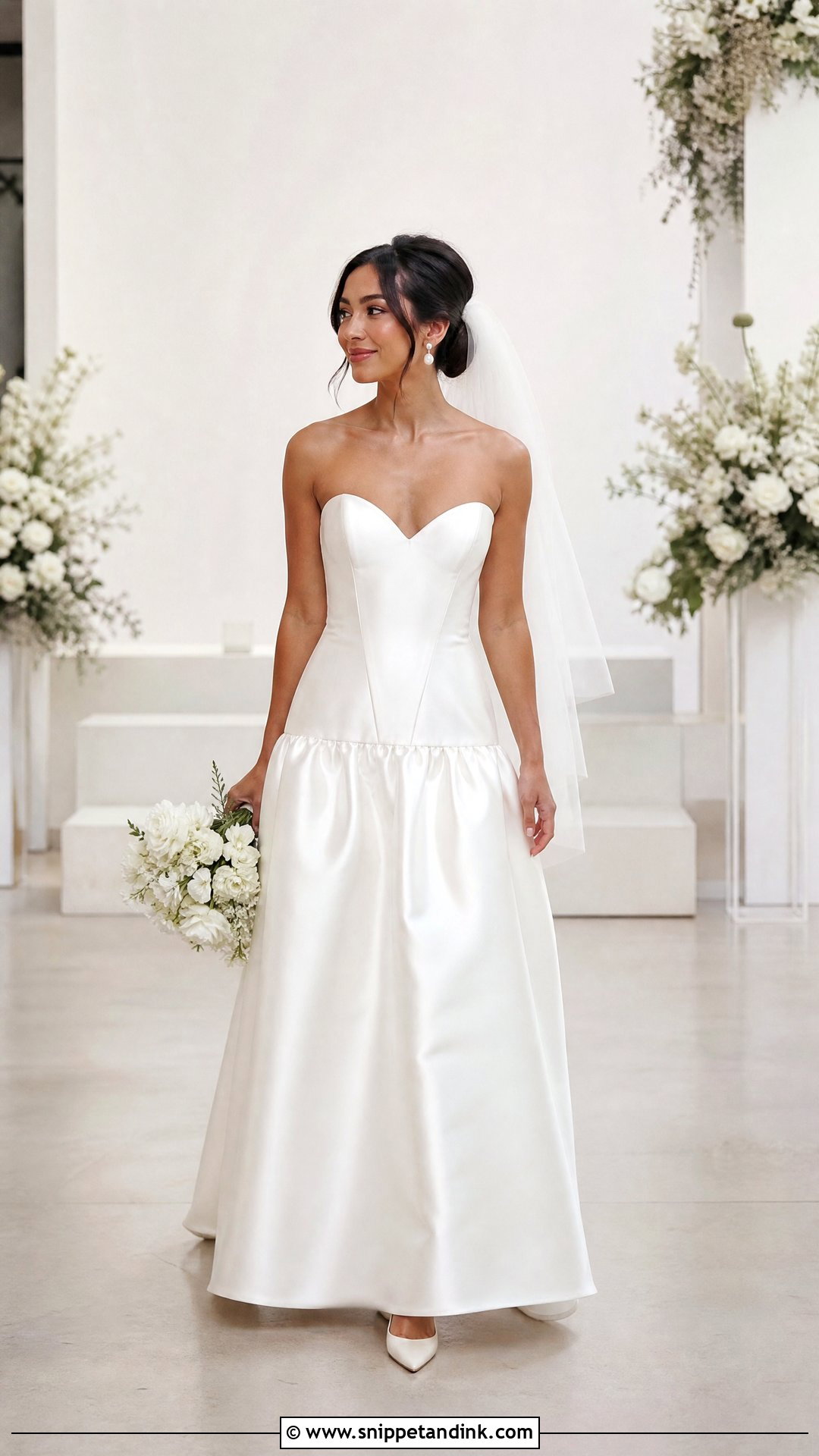 Petite Drop Waist Wedding Dress - Snippet and Ink - 20 Wedding Dresses Petite